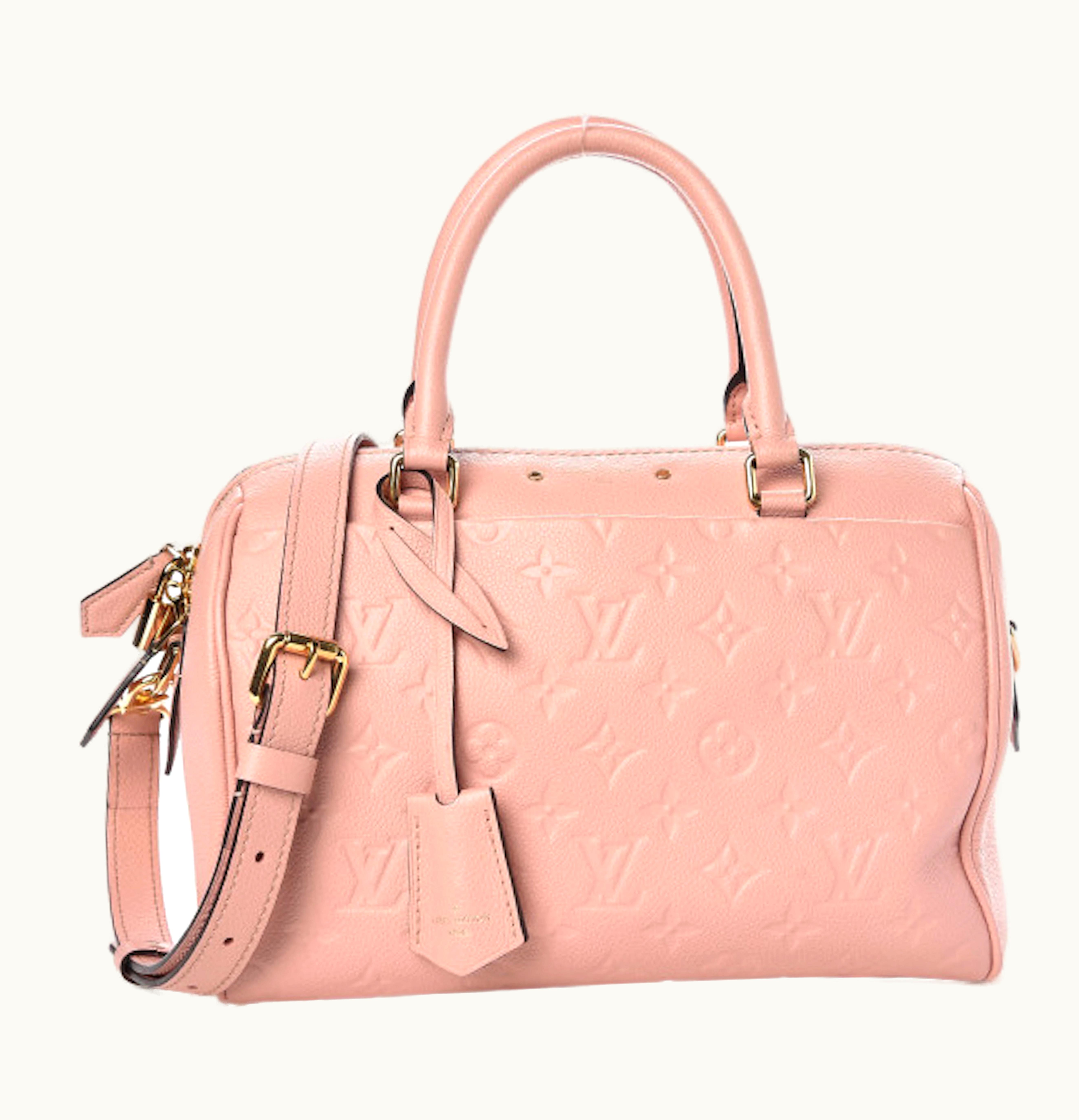 Louis Vuitton Louis Vuitton Speedy Bandouliere Monogram Empreinte 25 Rose Poudre