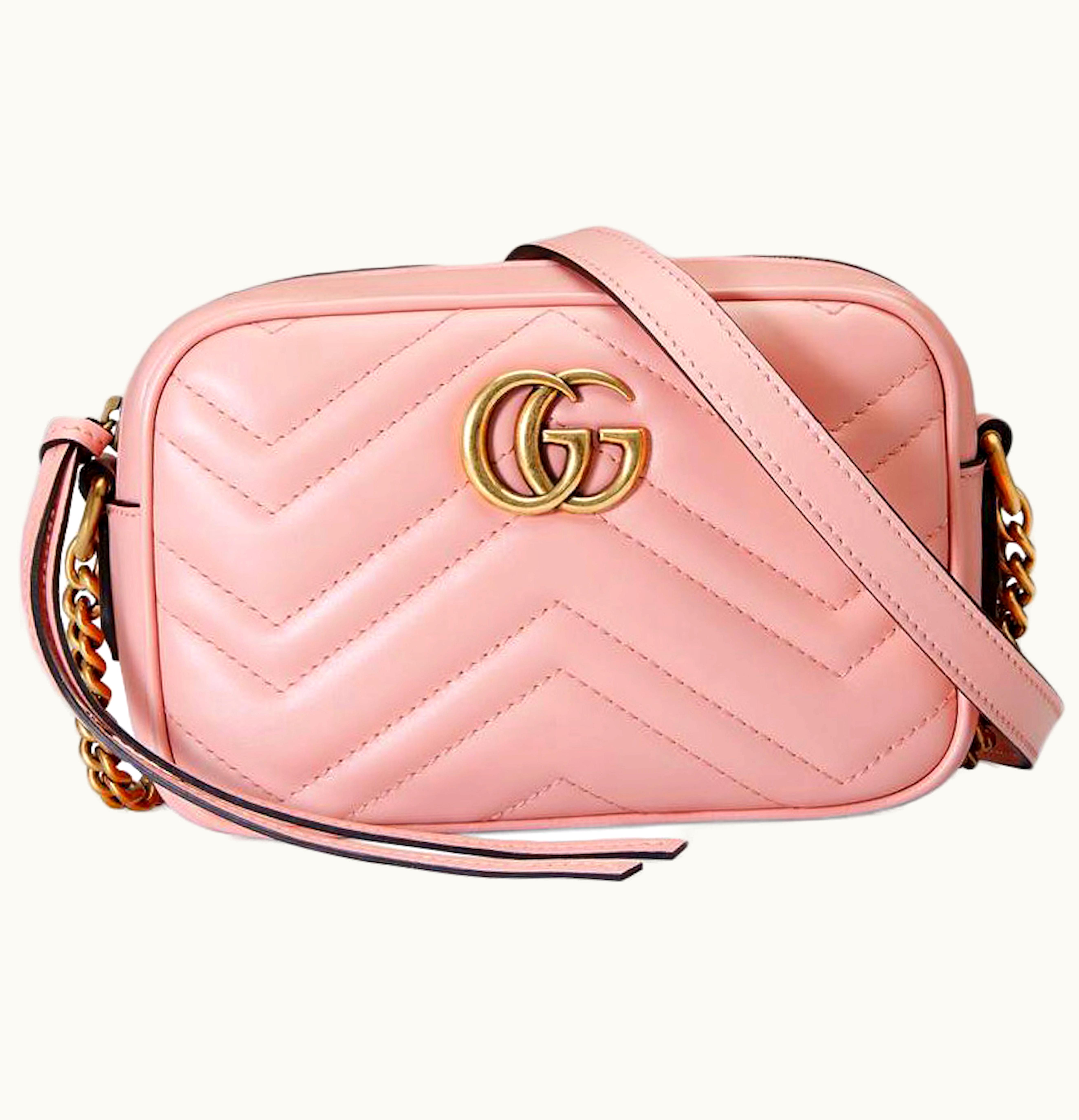 Gucci Gucci Marmont Camera Bag Matelasse Mini Light Pink 1