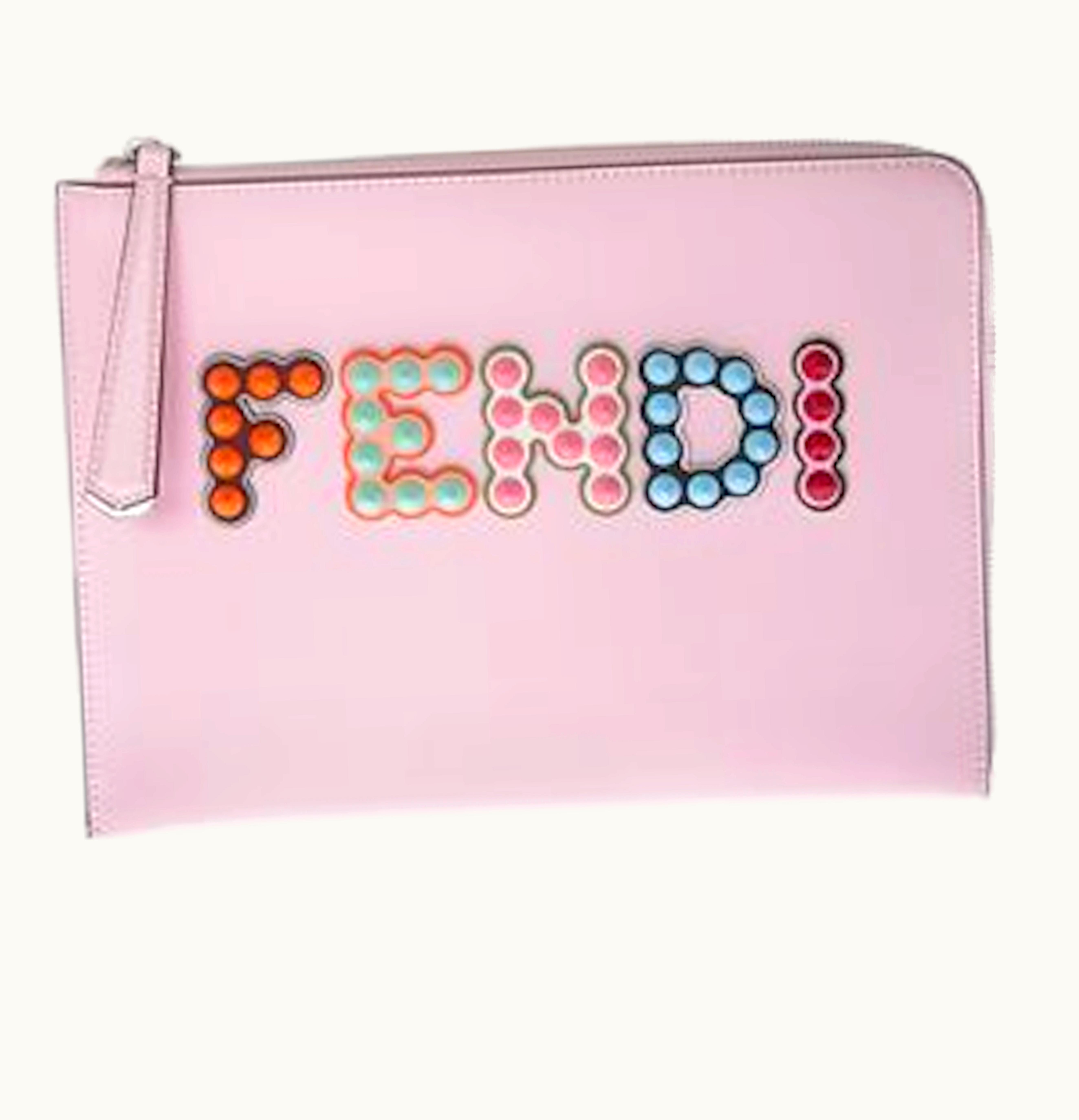 Fendi Pouch Studs Pink