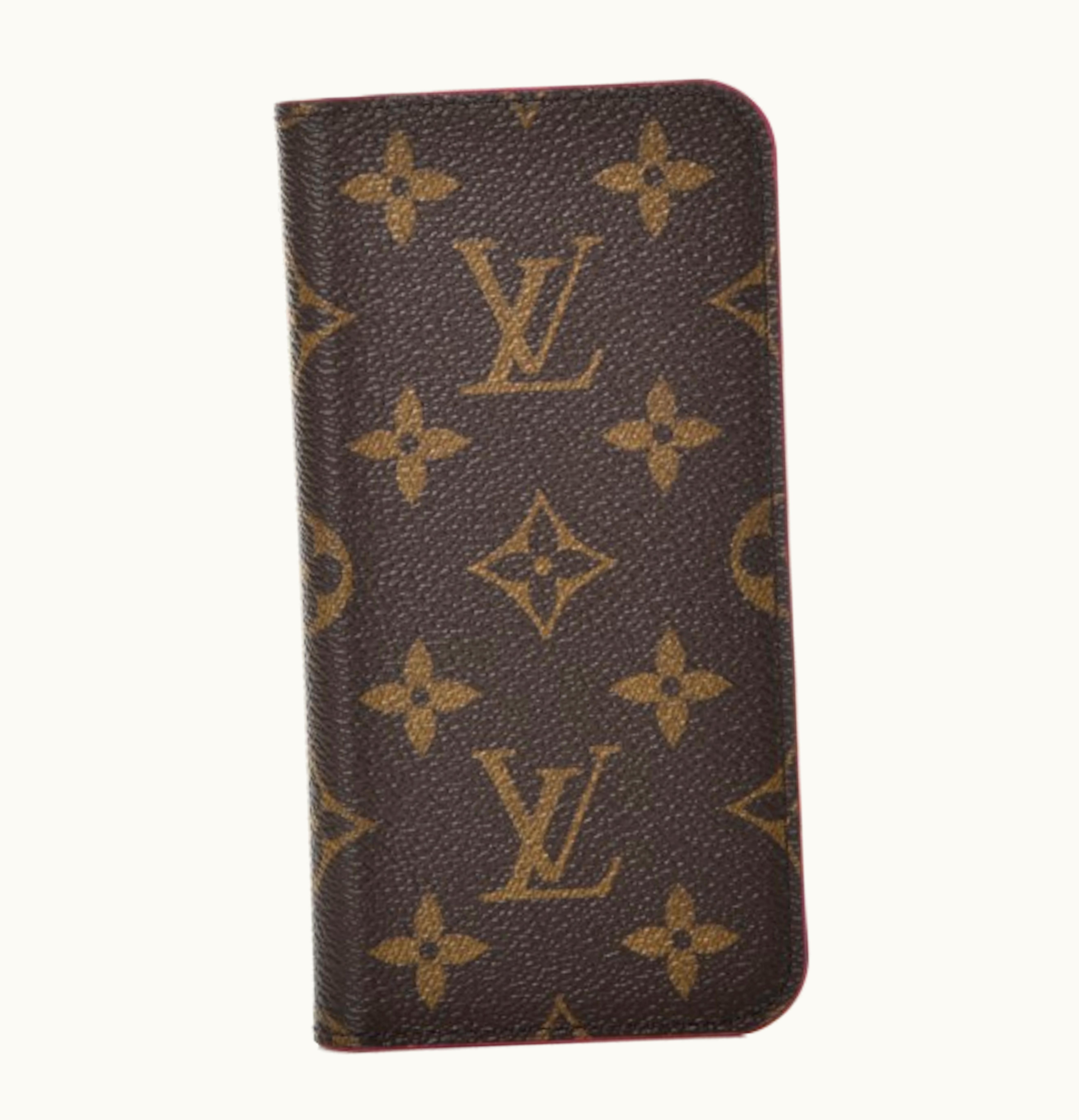 Louis Vuitton Louis Vuitton Folio Case Iphone X Monogram Toile Canvas Rose Pop