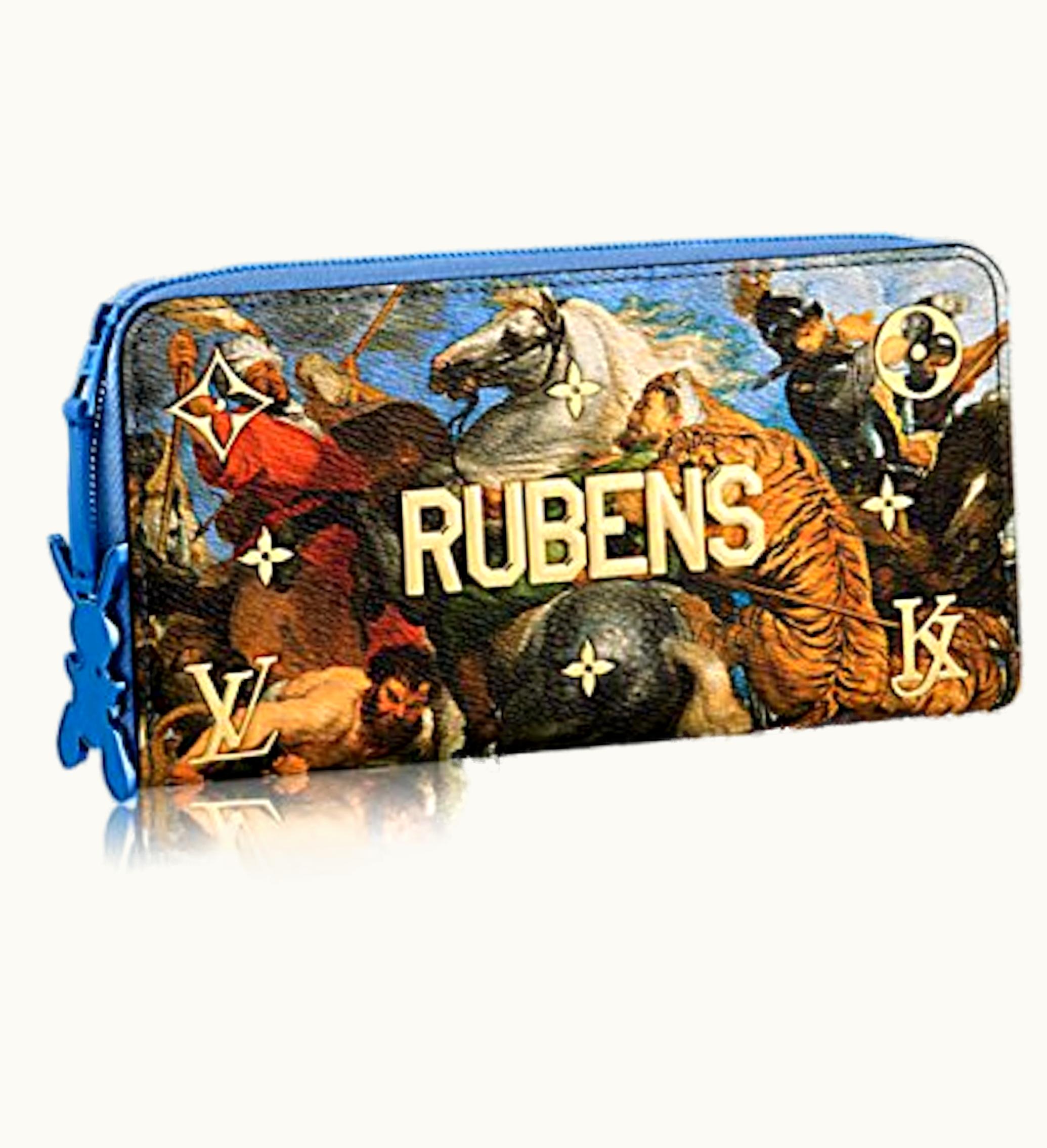 Louis Vuitton Louis Vuitton Zippy Wallet Peter Paul Rubens Masters Jeff Koons Blue Multicolor