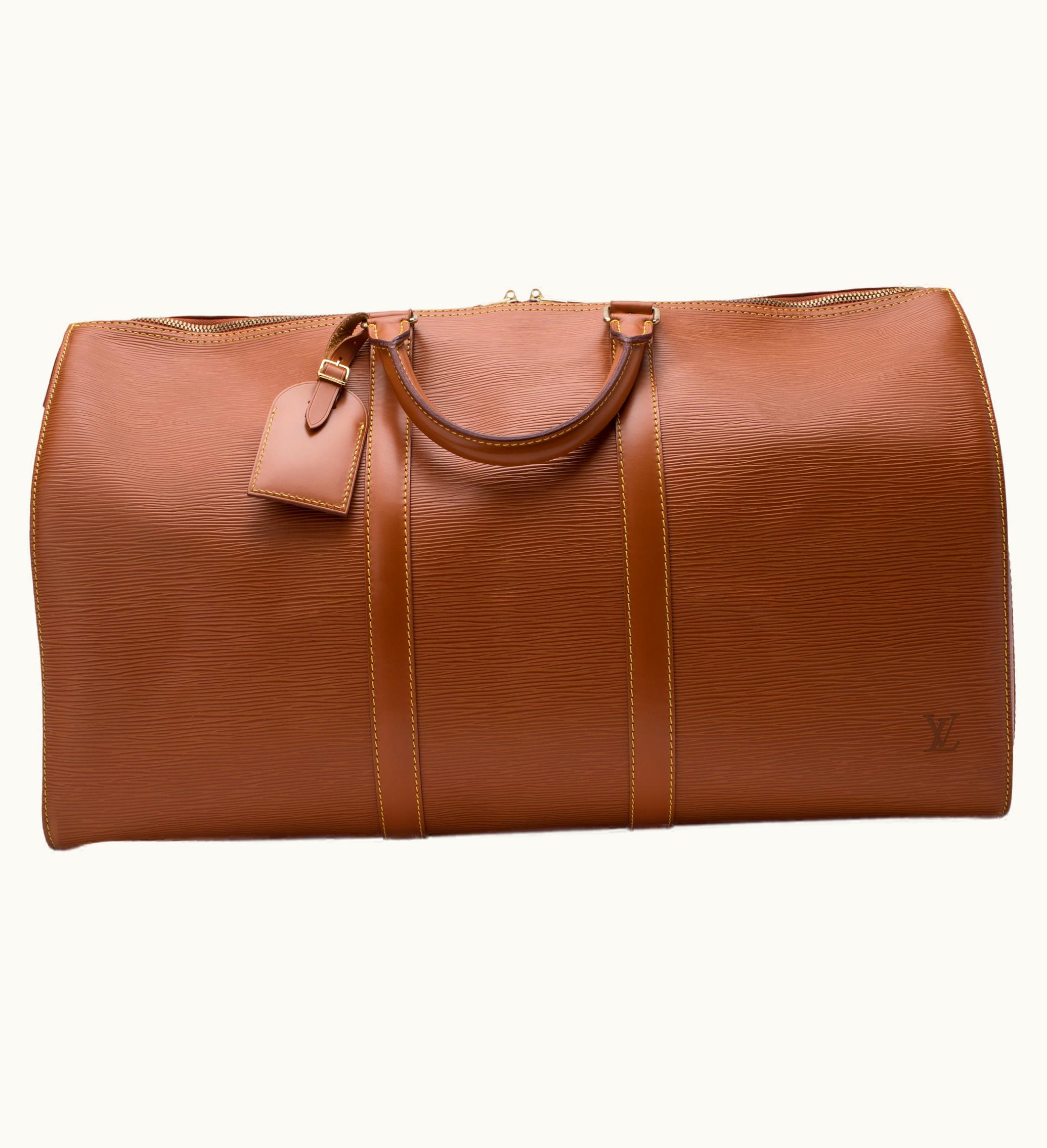 Louis Vuitton Louis Vuitton Keepall 50 Epi Leather Cannelle