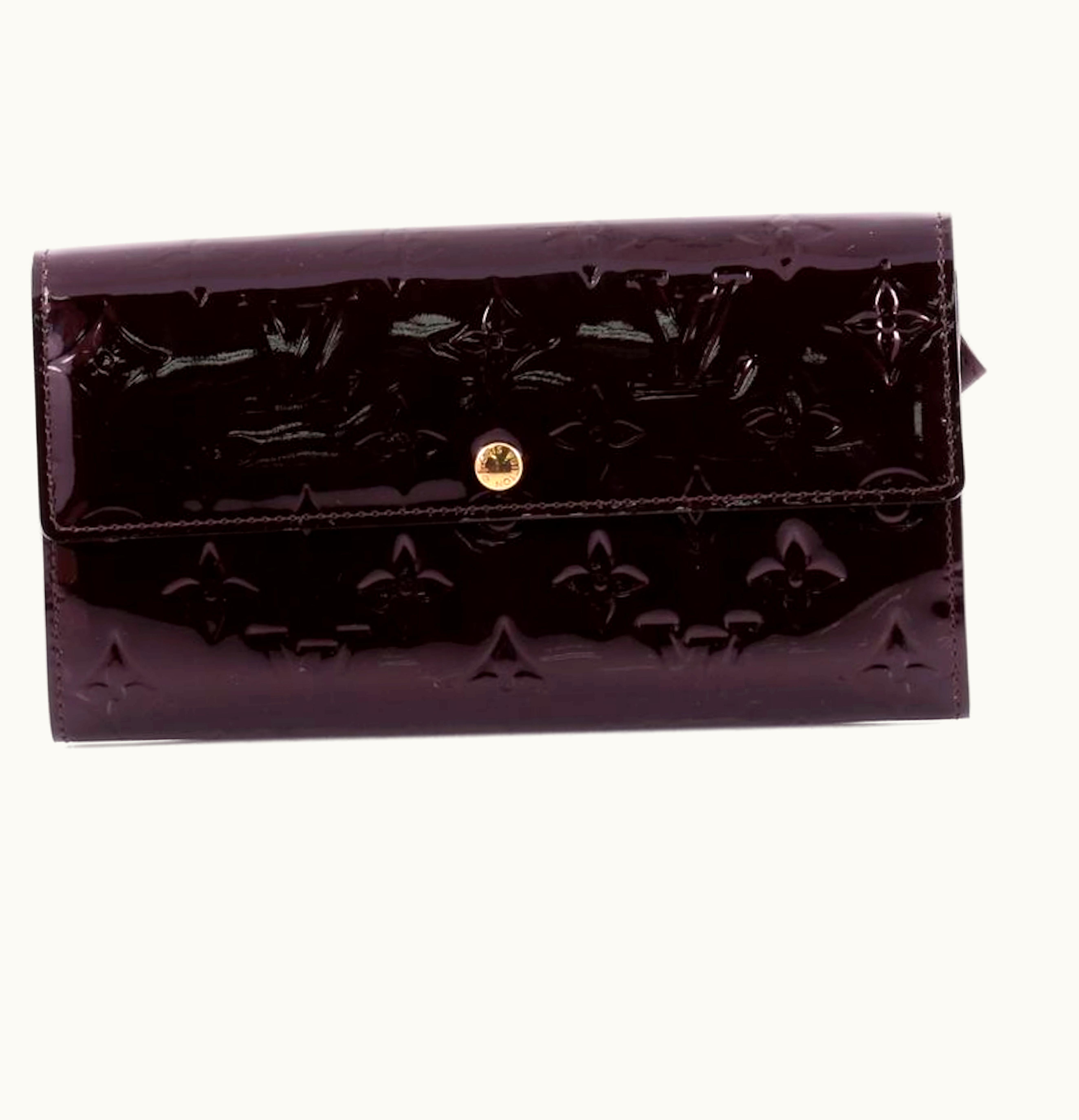 Louis Vuitton Louis Vuitton Wallet Sarah Monogram Vernis Patent Leather Amarante
