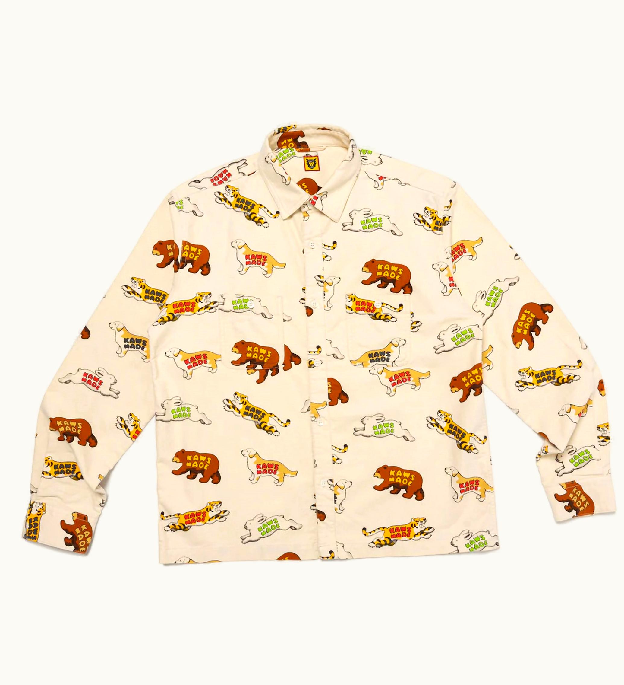 Human Made Human Made X KAWS Animal Patterned Shirt White
