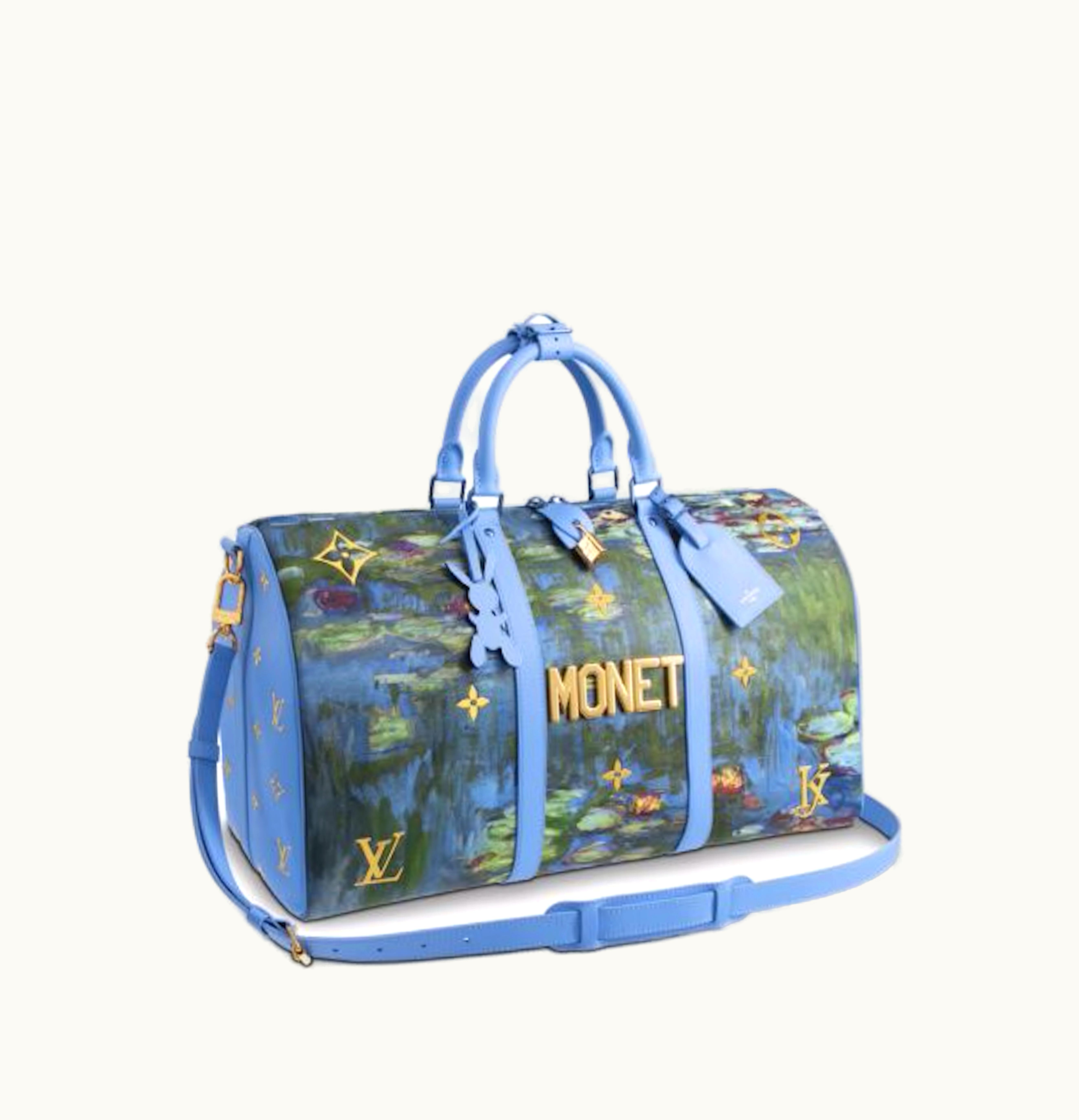 Louis Vuitton Louis Vuitton Claude Monet Masters Keepall Bandouliere Lavender Multicolor