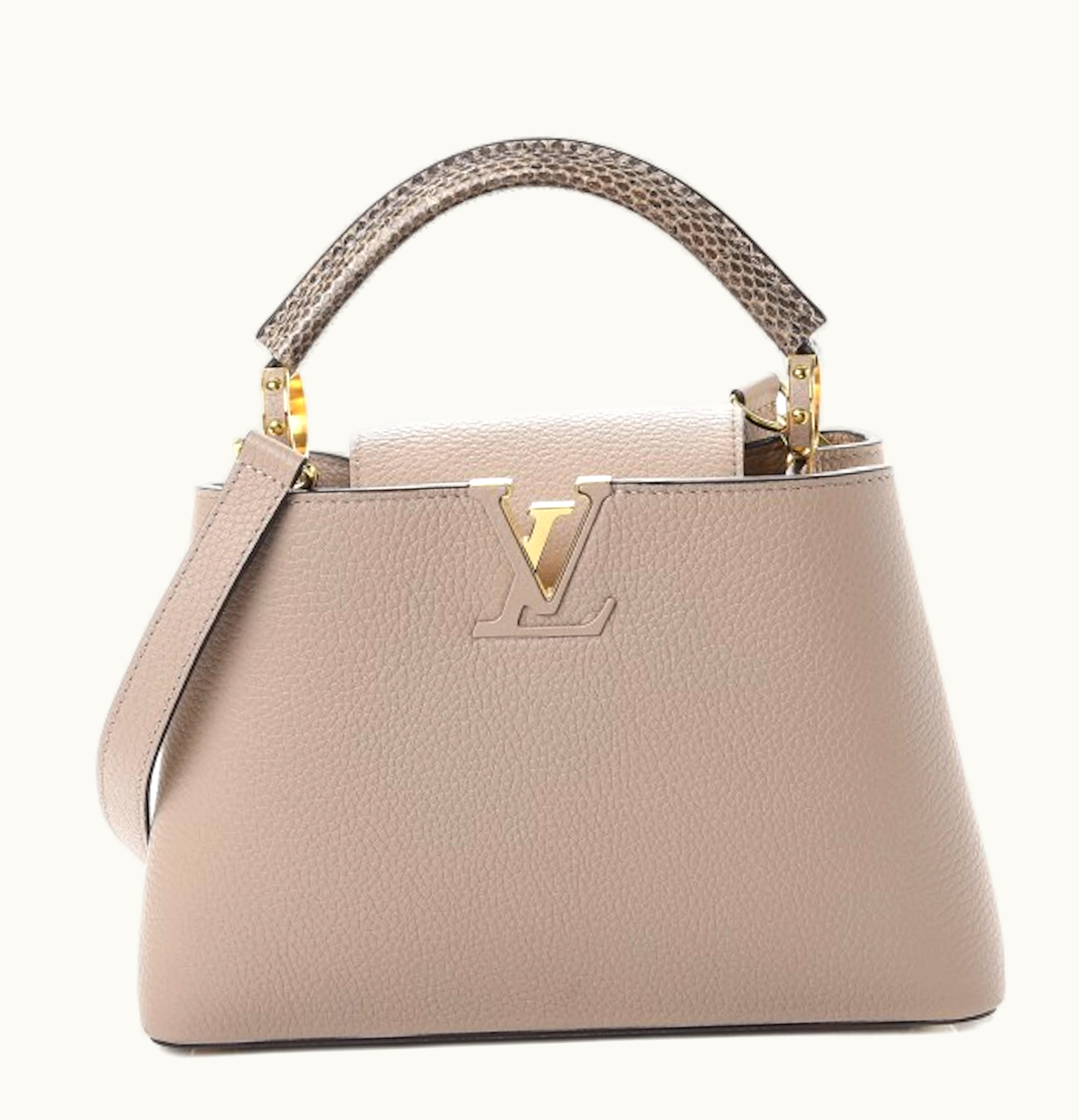 Louis Vuitton Louis Vuitton Capucines Ayers Taurillon With Accessories BB Galet