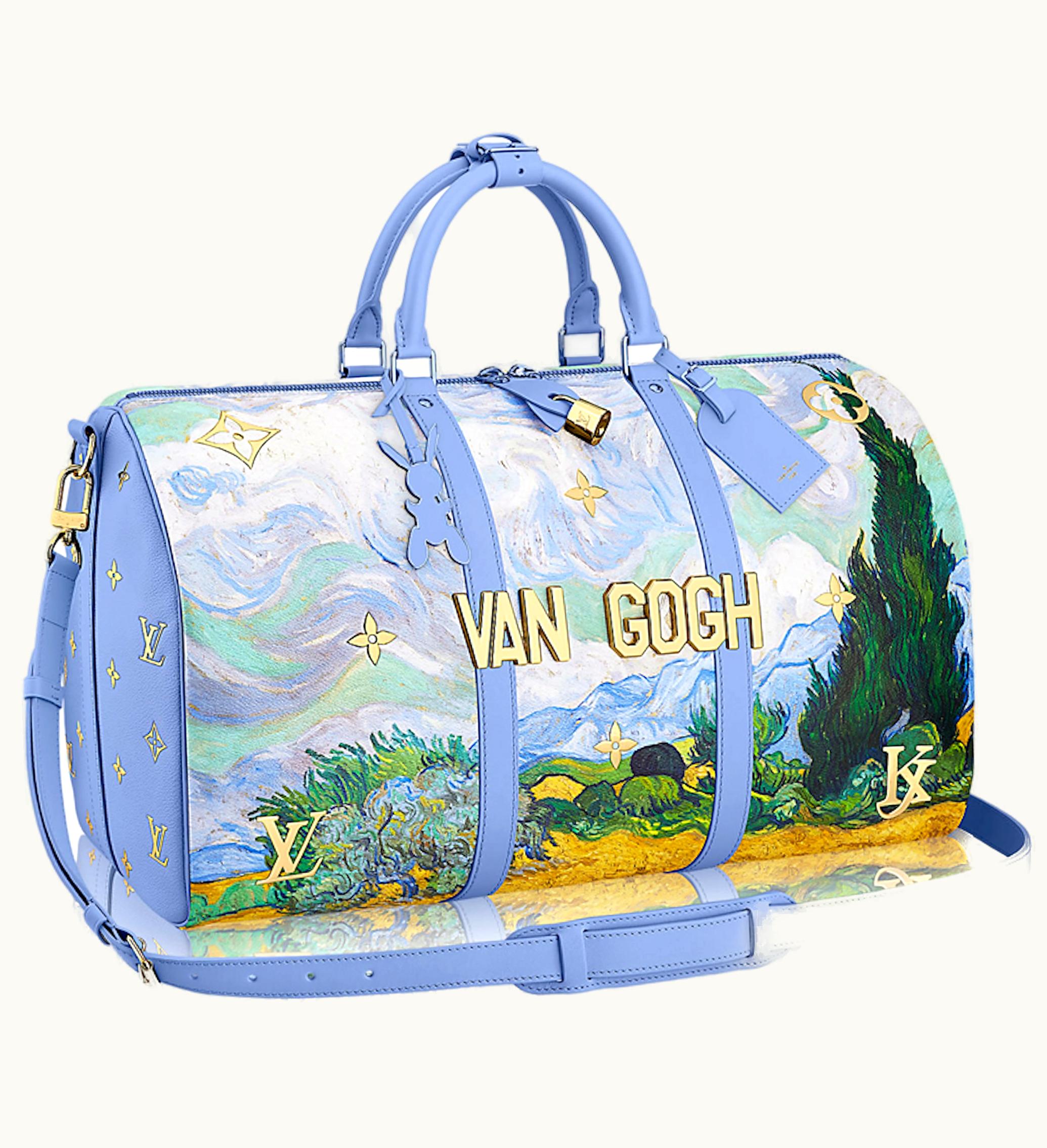Louis Vuitton Louis Vuitton X Jeff Koons Keepall Bandouliere Vincent Van Gogh Masters 50 Lavender Multicolor