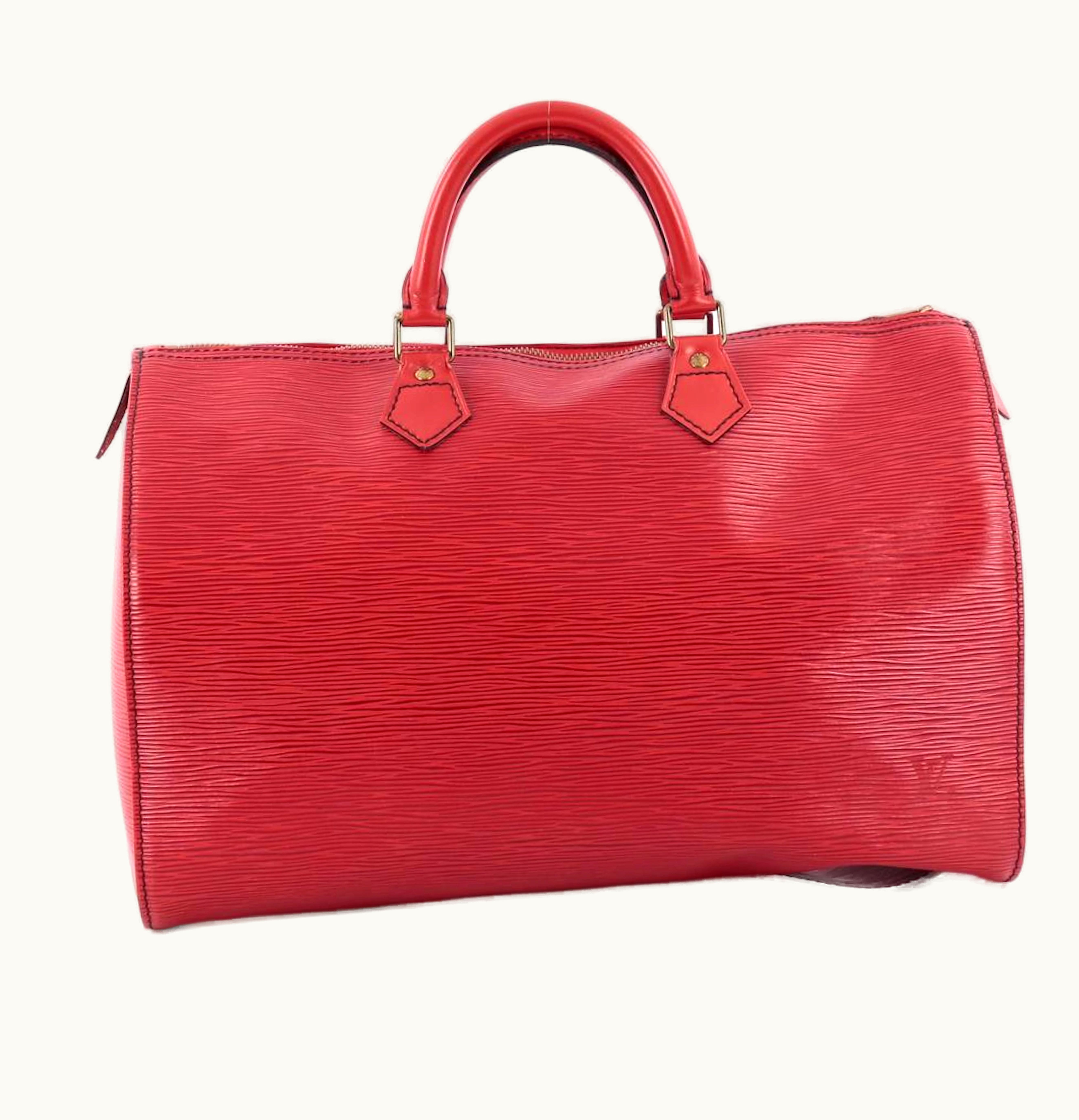 Louis Vuitton Louis Vuitton Speedy Epi Without Accessories 35 Red