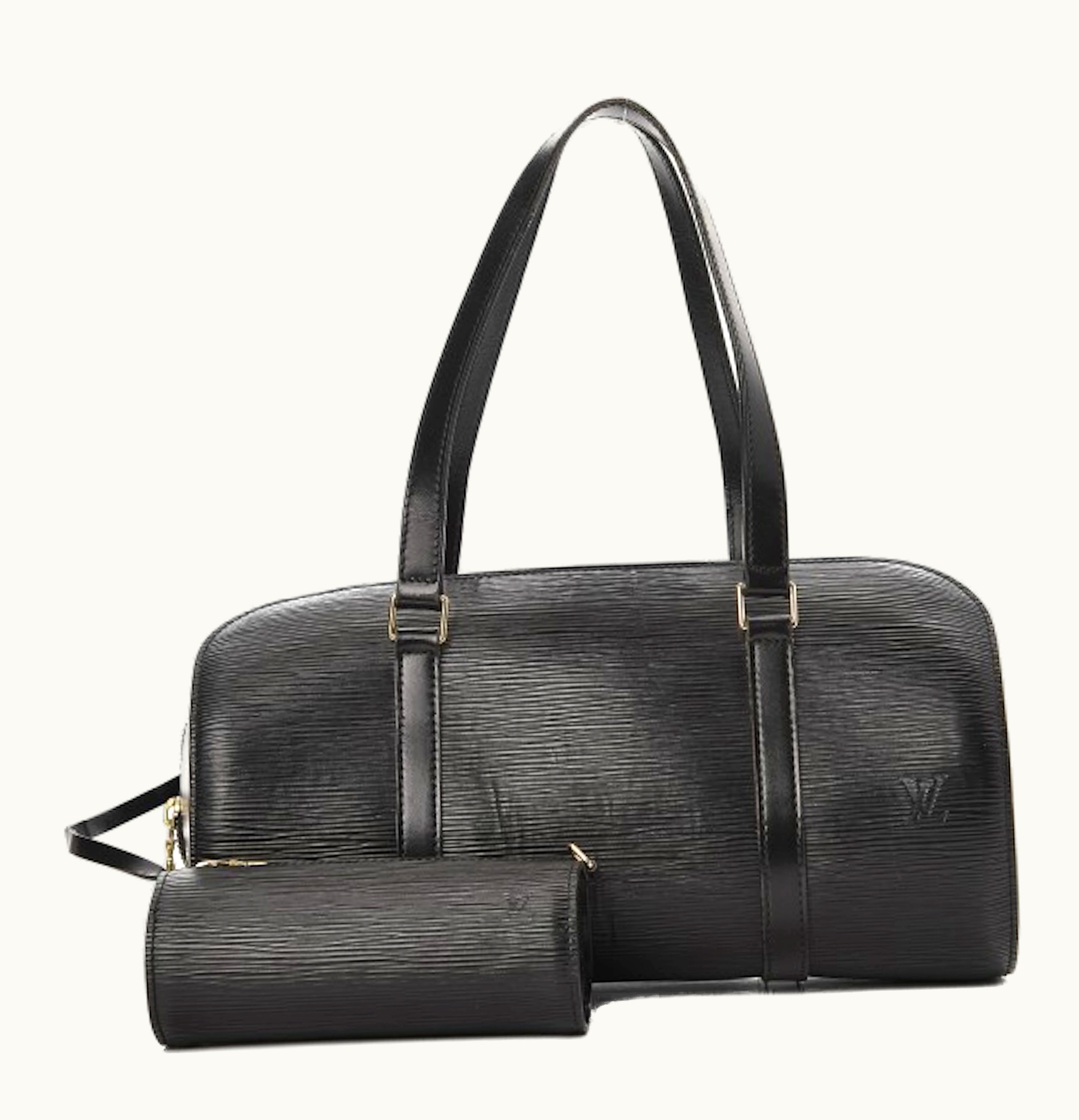 Louis Vuitton Louis Vuitton Tote Soufflot Epi With Accessories Noir Black