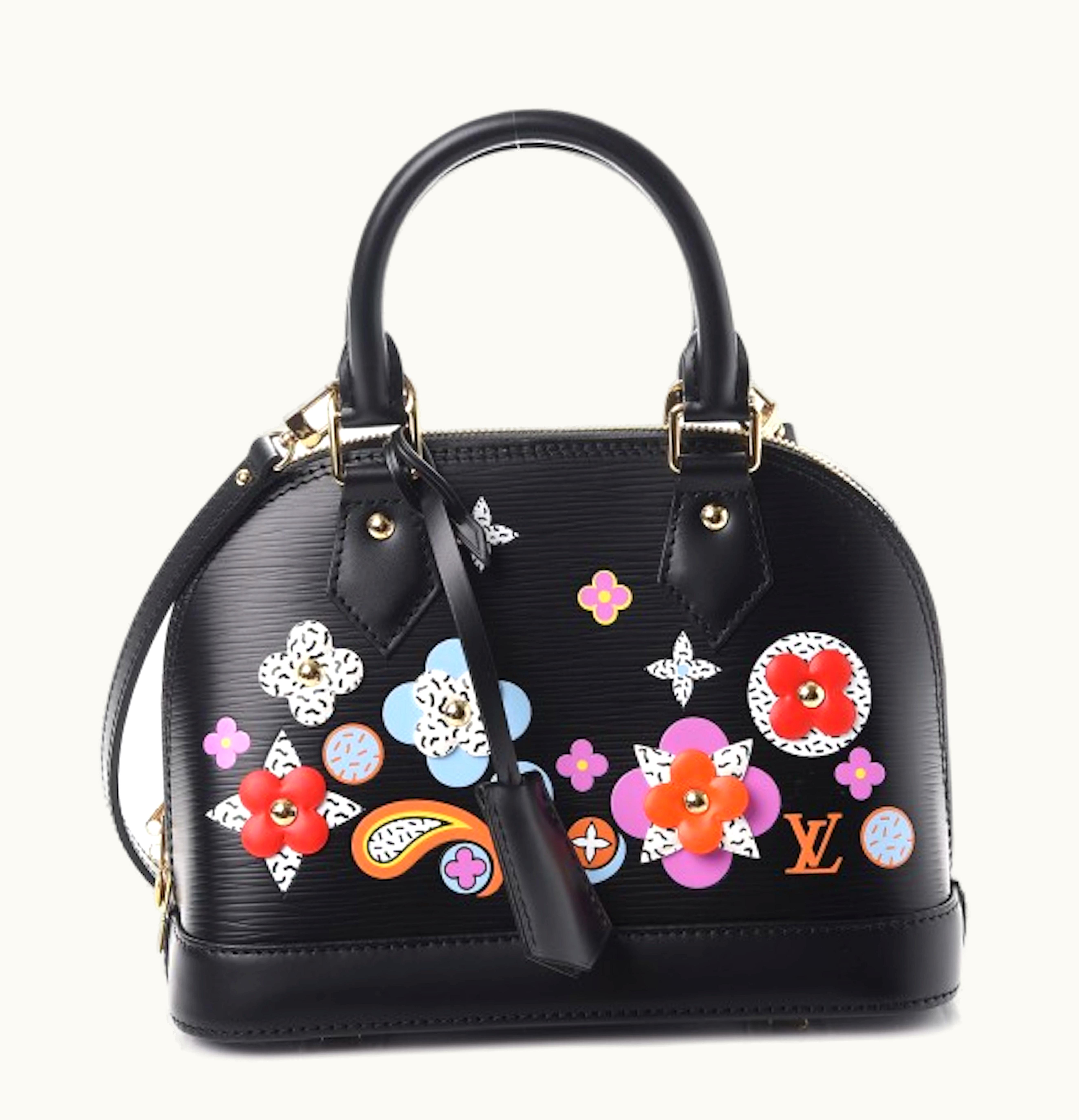 Louis Vuitton Louis Vuitton Alma Epi Blooming Flowers BB Noir Multicolor