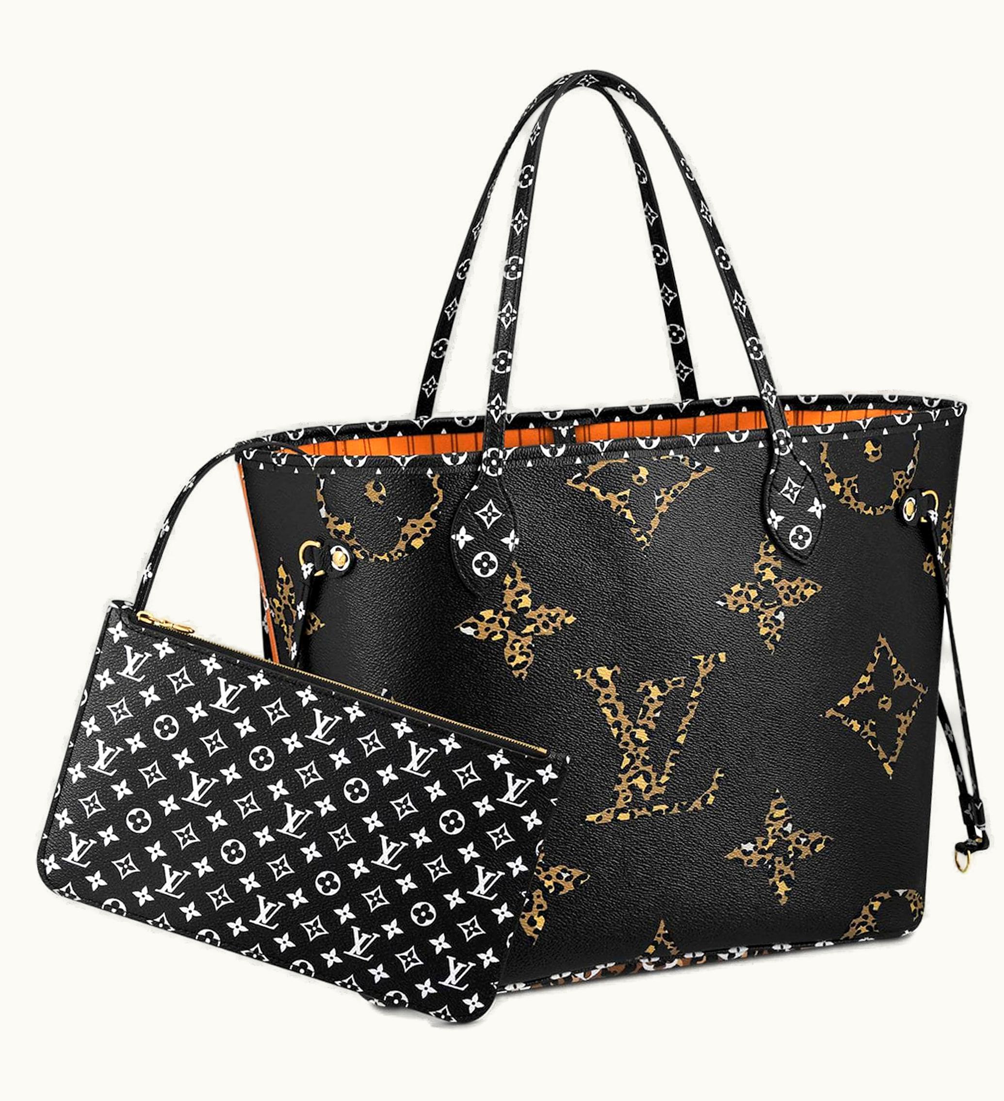 Louis Vuitton Louis Vuitton Neverfull Monogram Giant Jungle MM Black Caramel