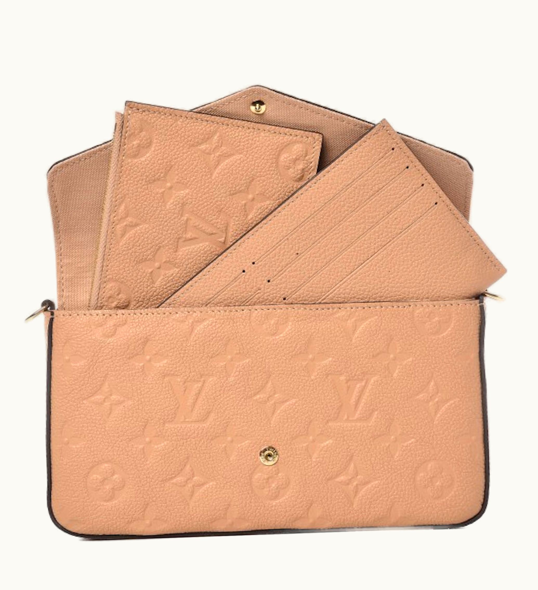 Louis Vuitton Louis Vuitton Pochette Felicie Monogram Empreinte Papyrus