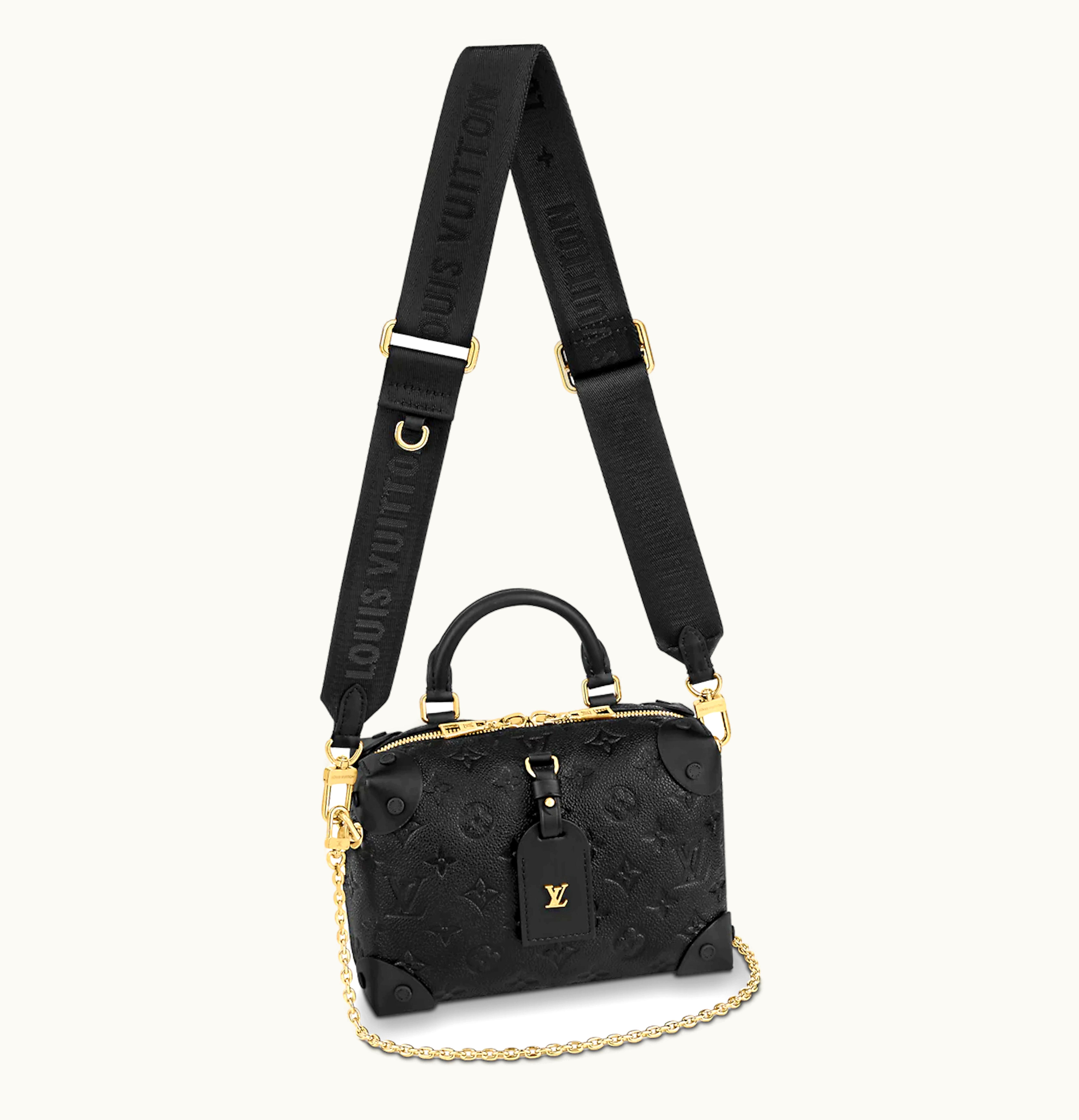 Louis Vuitton Louis Vuitton Petite Malle Souple Monogram Empreinte Black