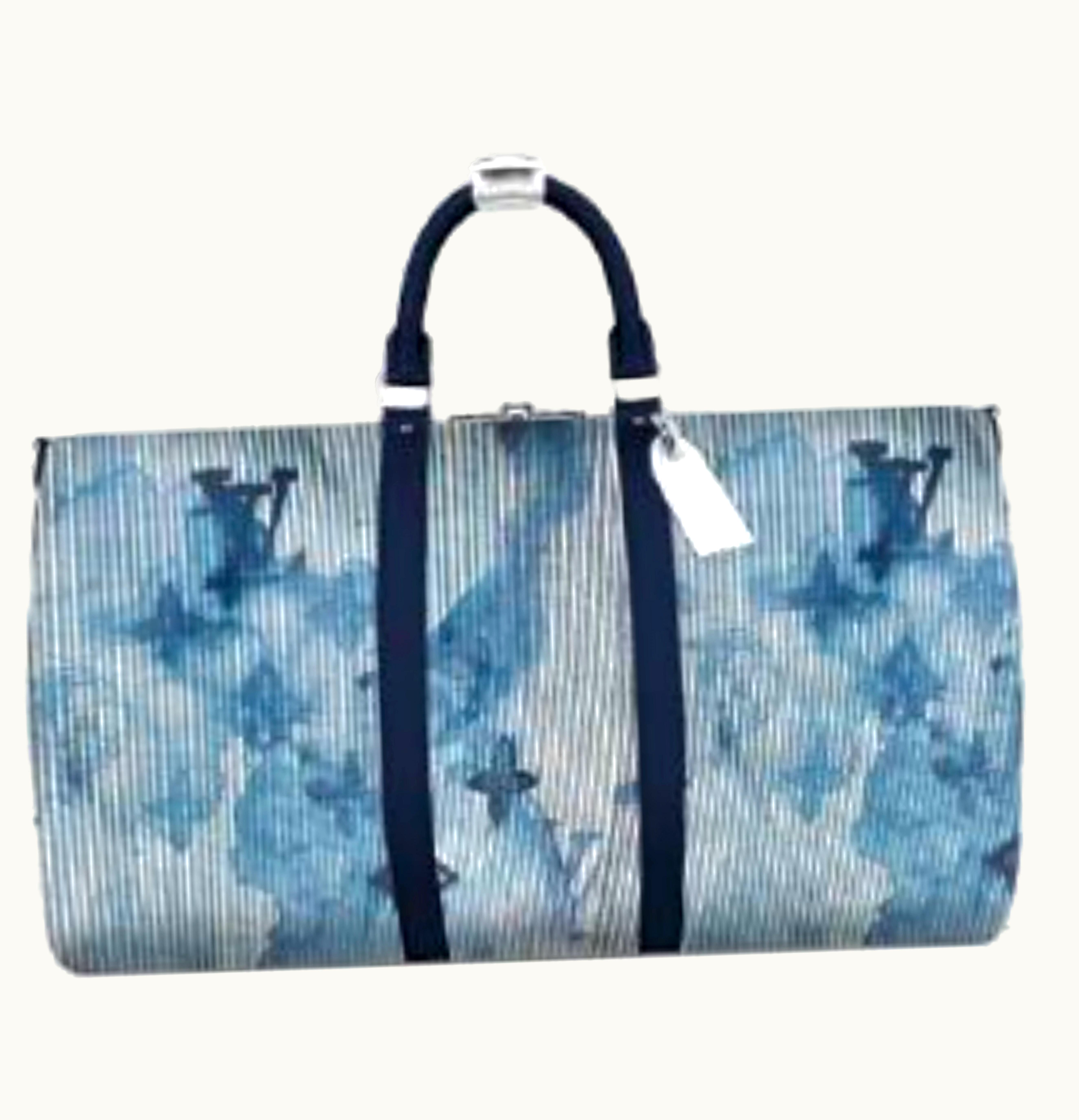 Louis Vuitton Louis Vuitton Keepall 45 Denim Watercolor Stripes Travel Bag