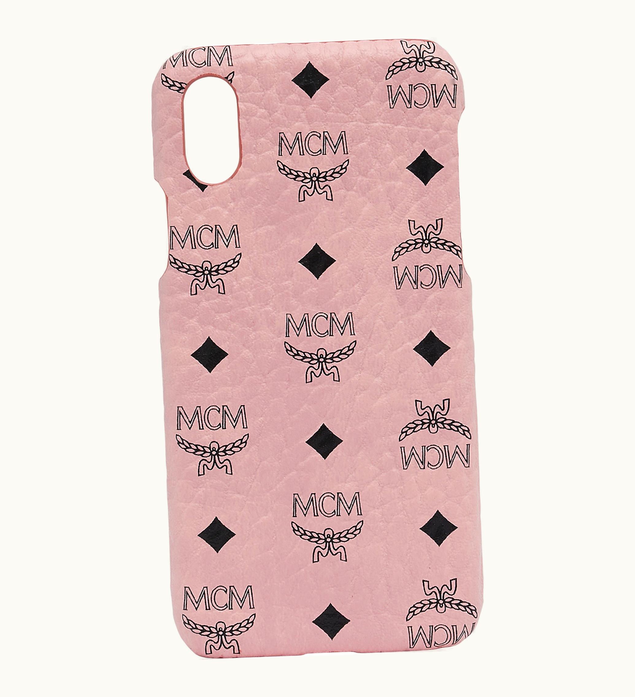 MCM MCM Iphone X Case Monogram Visetos Original Pink