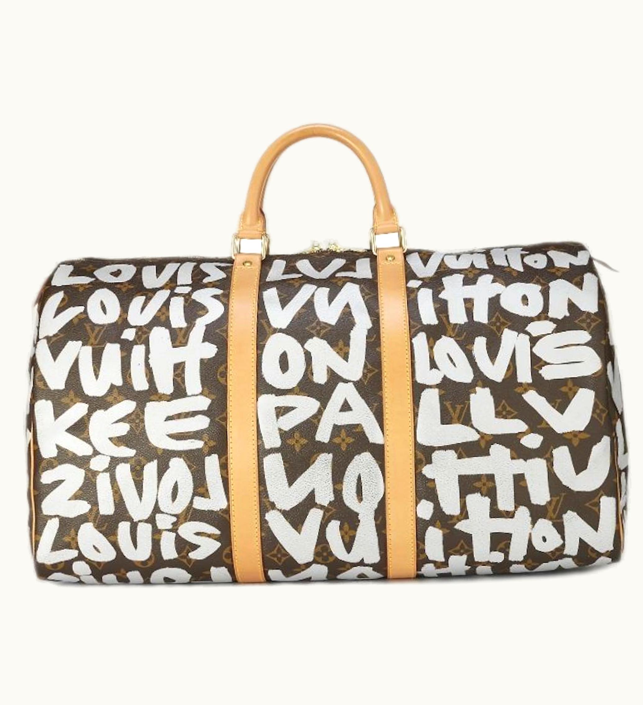 Louis Vuitton Louis Vuitton Louis Vuittion X Stephen Sprouse Keepall Monogram Graffiti Without Accessories 50 Brown White