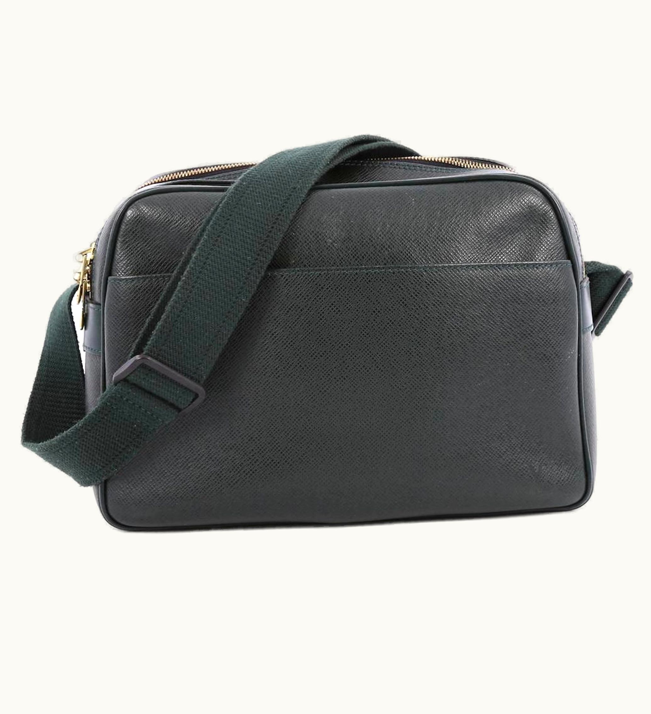 Louis Vuitton Louis Vuitton Messenger Reporter Bag PM Taiga Leather Dark Green