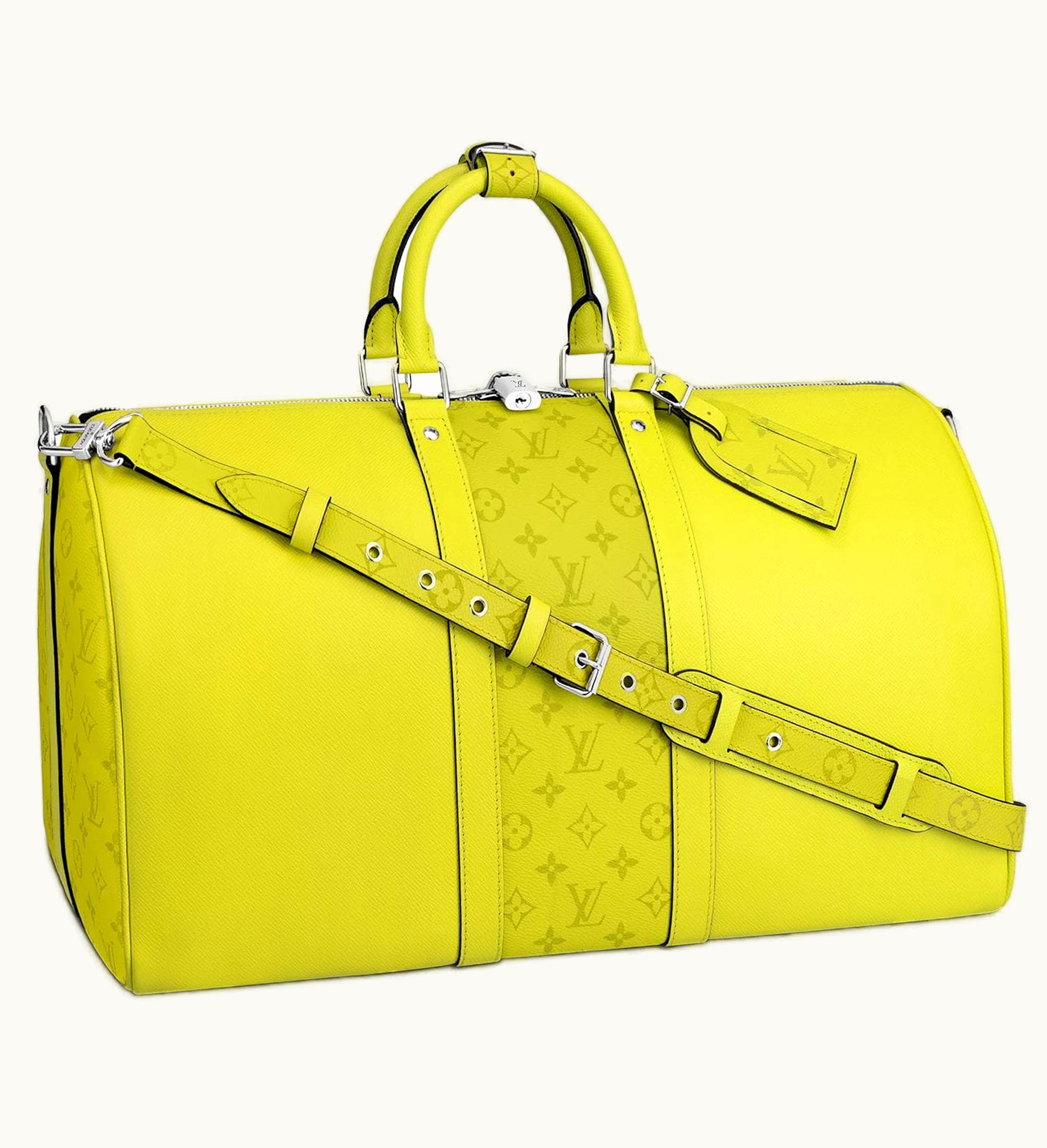 Louis Vuitton Louis Vuitton Taigarama Keepall Bandouliere Monogram Bahia Taiga 50 Yellow