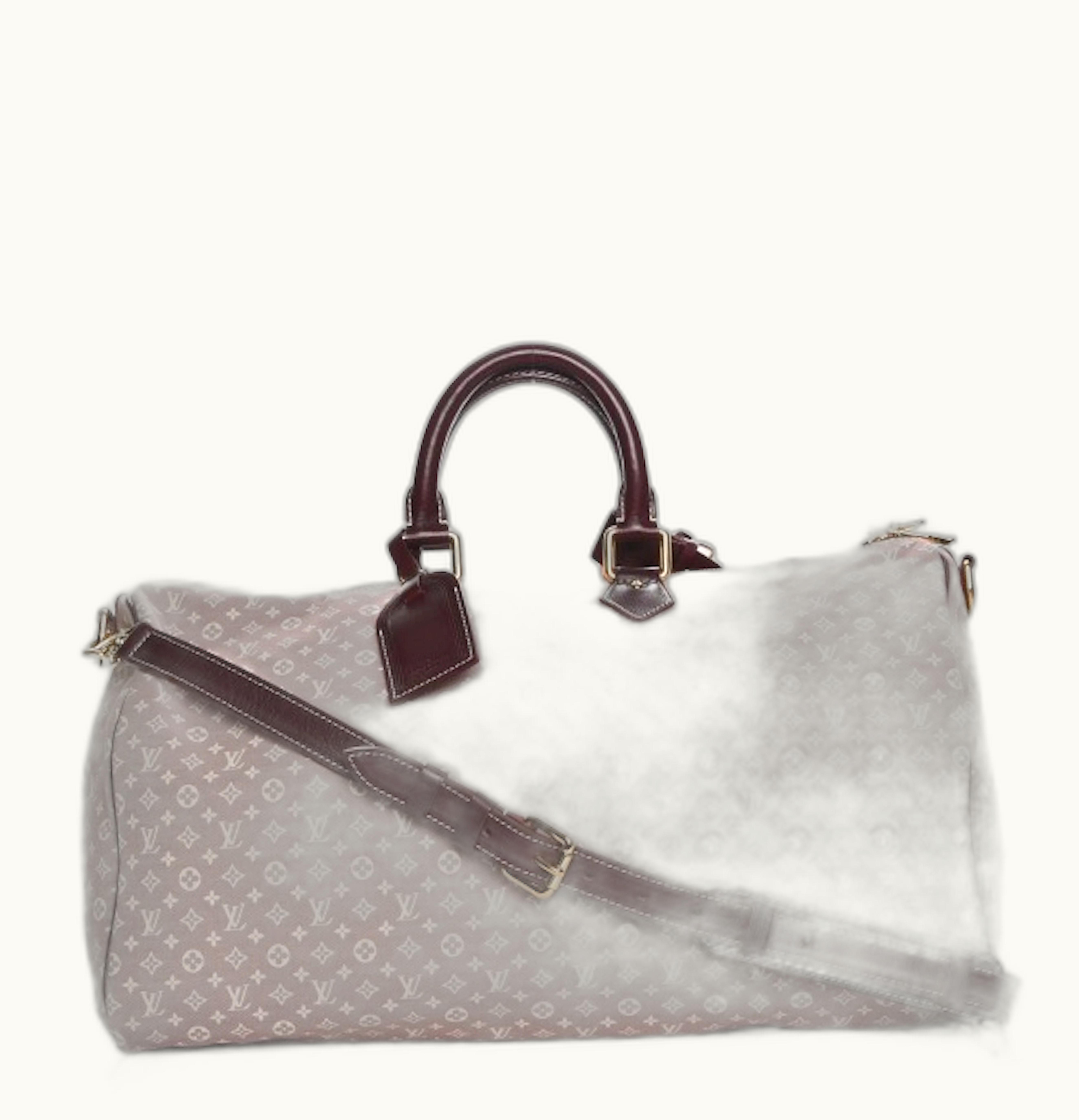 Louis Vuitton Louis Vuitton Keepall Bandouliere 45 Monogram Idylle Canvas Leather Sepia Light Red