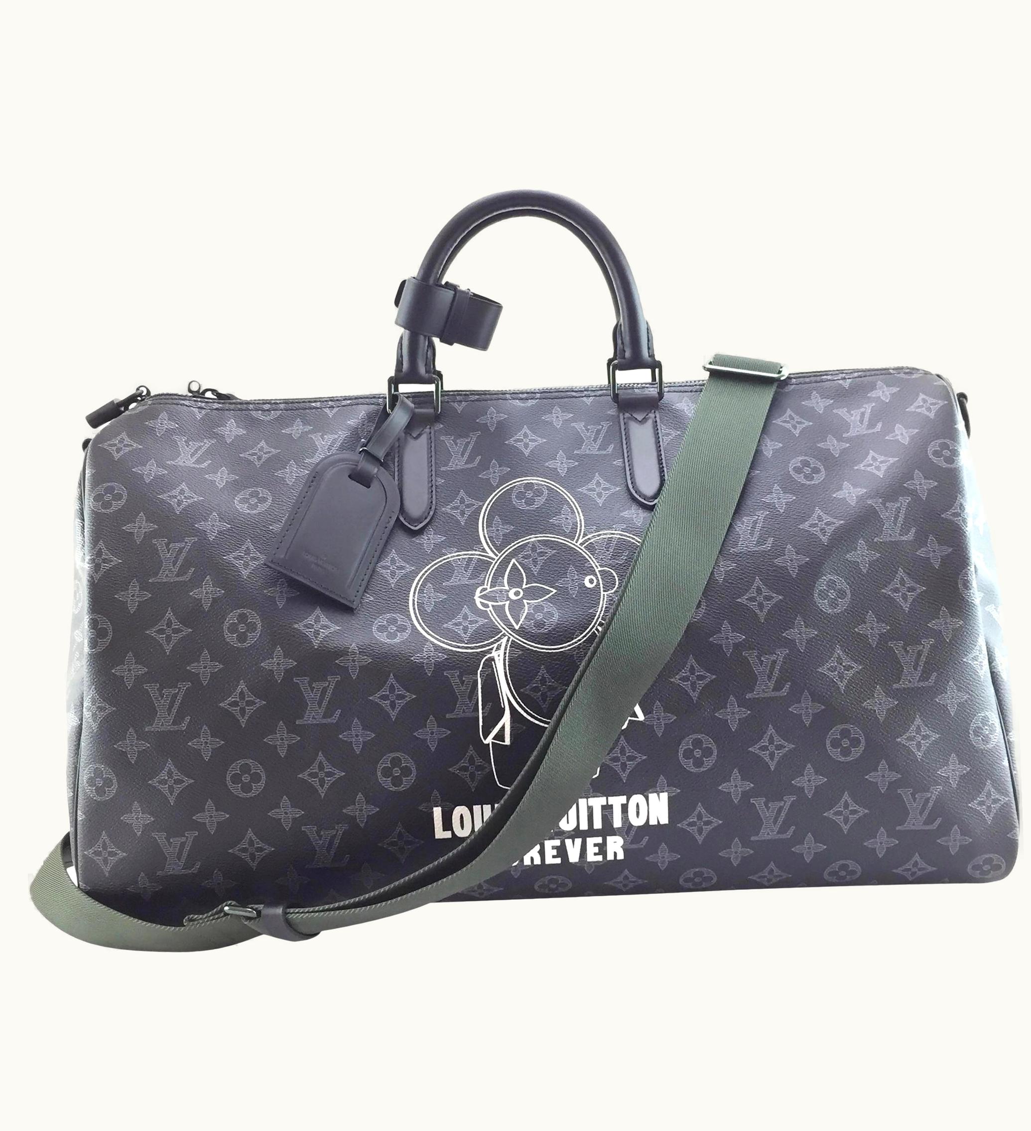 Louis Vuitton Louis Vuitton Keepall Bandouliere Monogram Vivienne Eclipse 50 Black