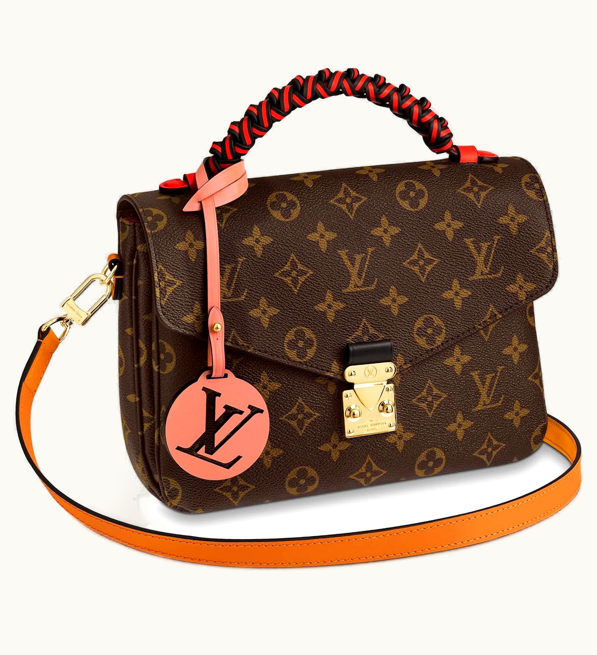 Louis Vuitton Louis Vuitton Pochette Metis Monogram Braided Coquelicot Red