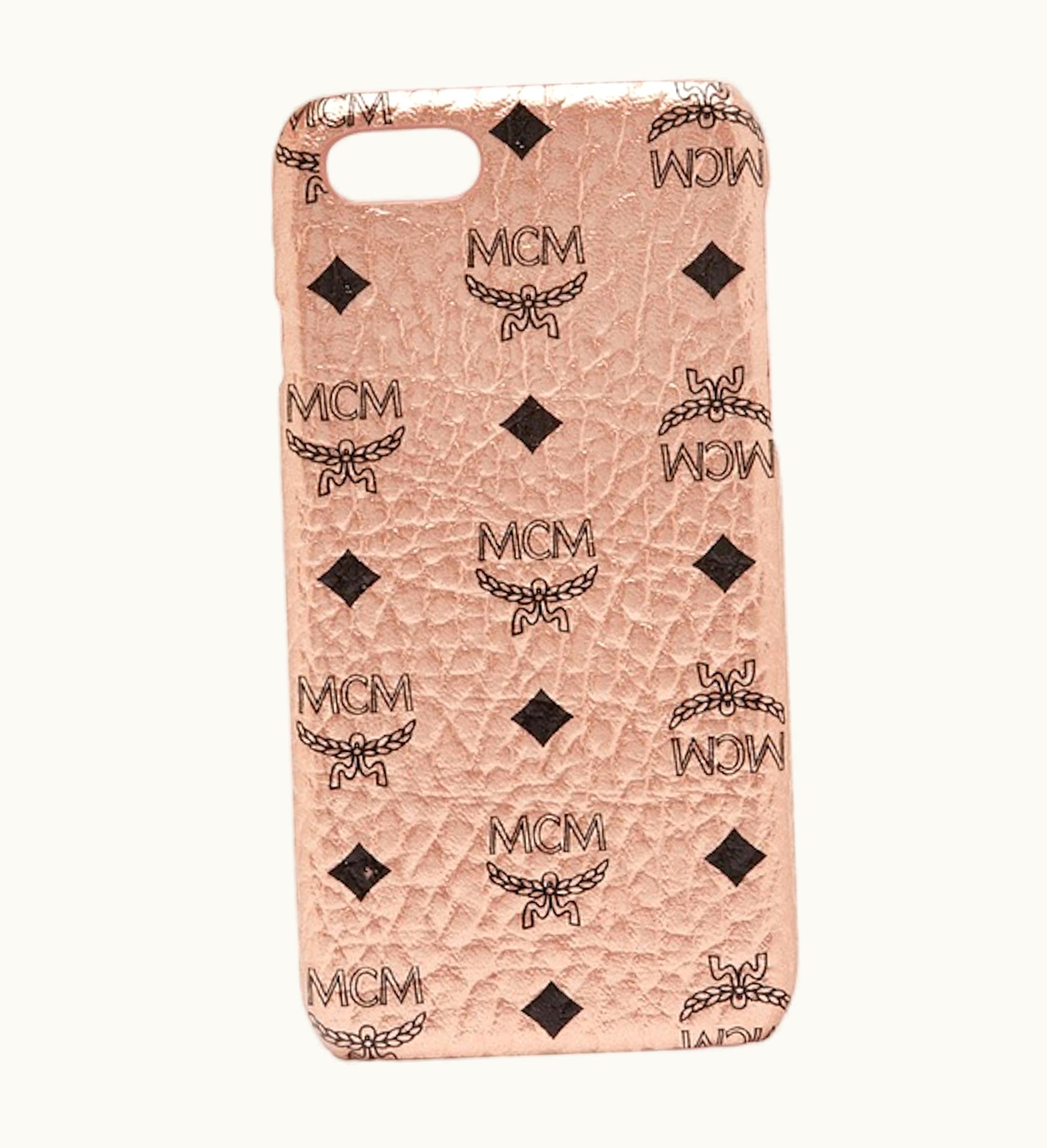 MCM Iphone Case Visetos 6s 7 8 Champagne Gold 1