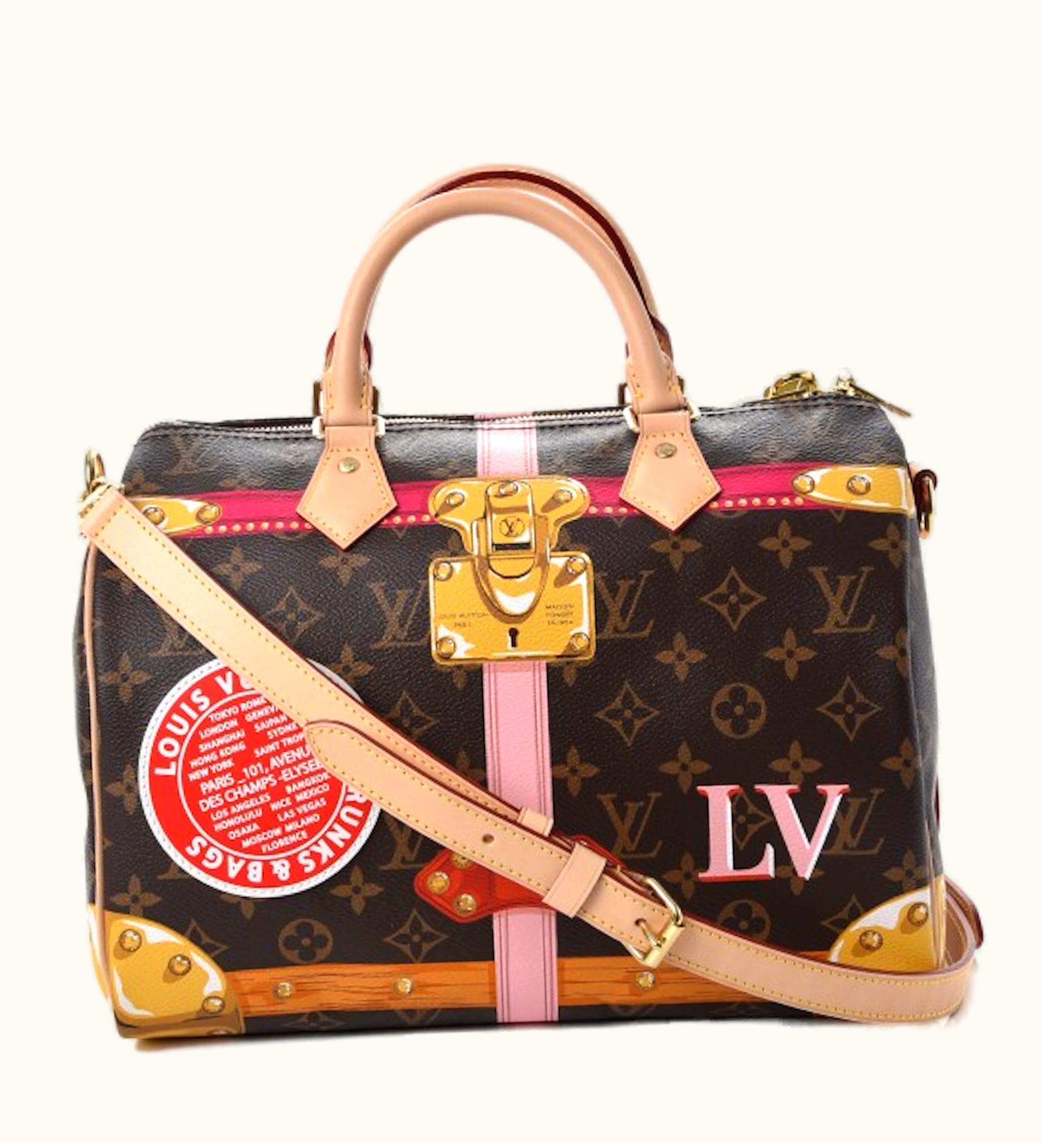 Louis Vuitton Louis Vuitton Speedy Bandouliere Monogram Tromp Loeil Screen Without Accessories 30 Brown Pink
