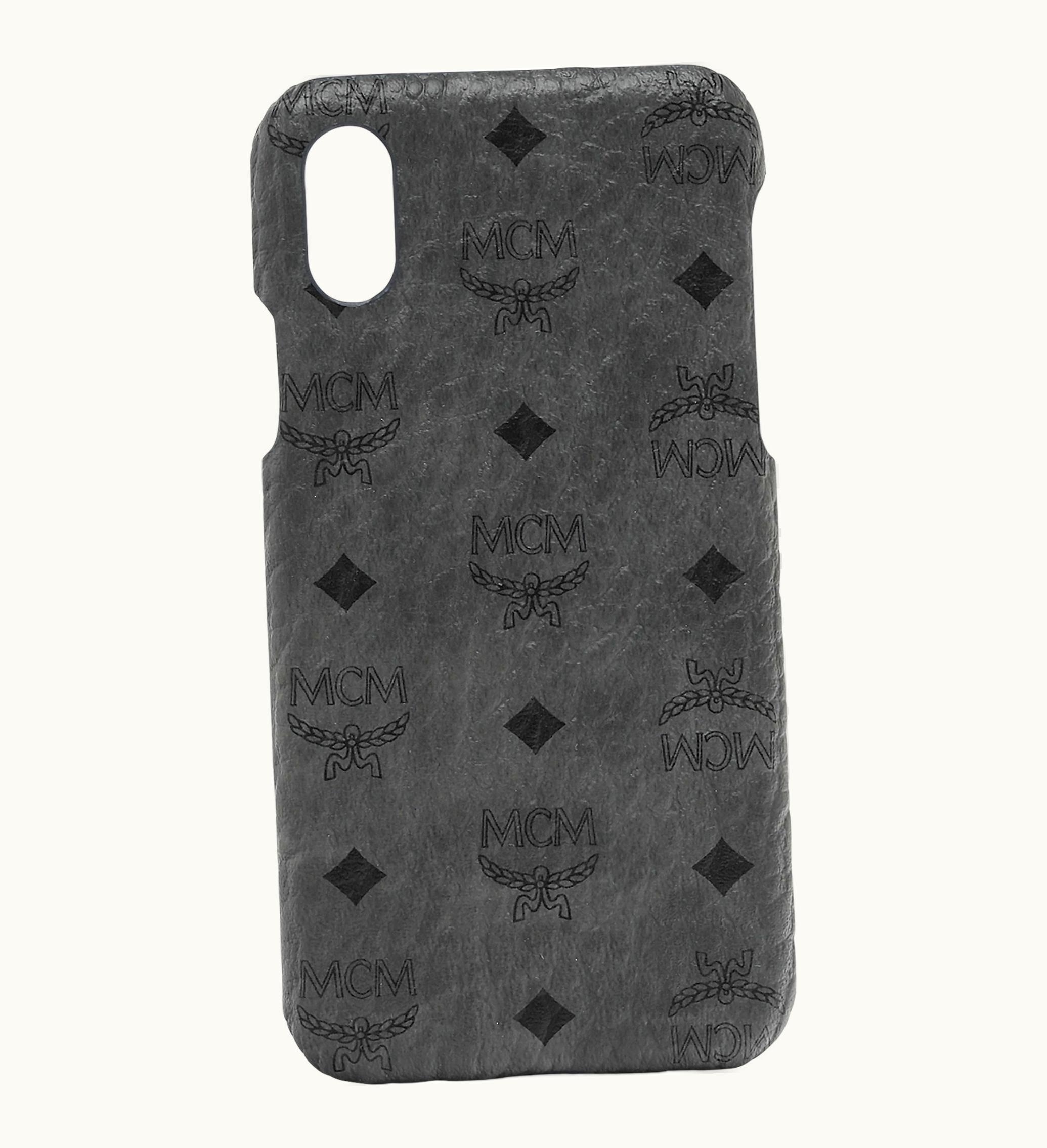 MCM MCM Iphone X Case Monogram Visetos Original Phantom Grey