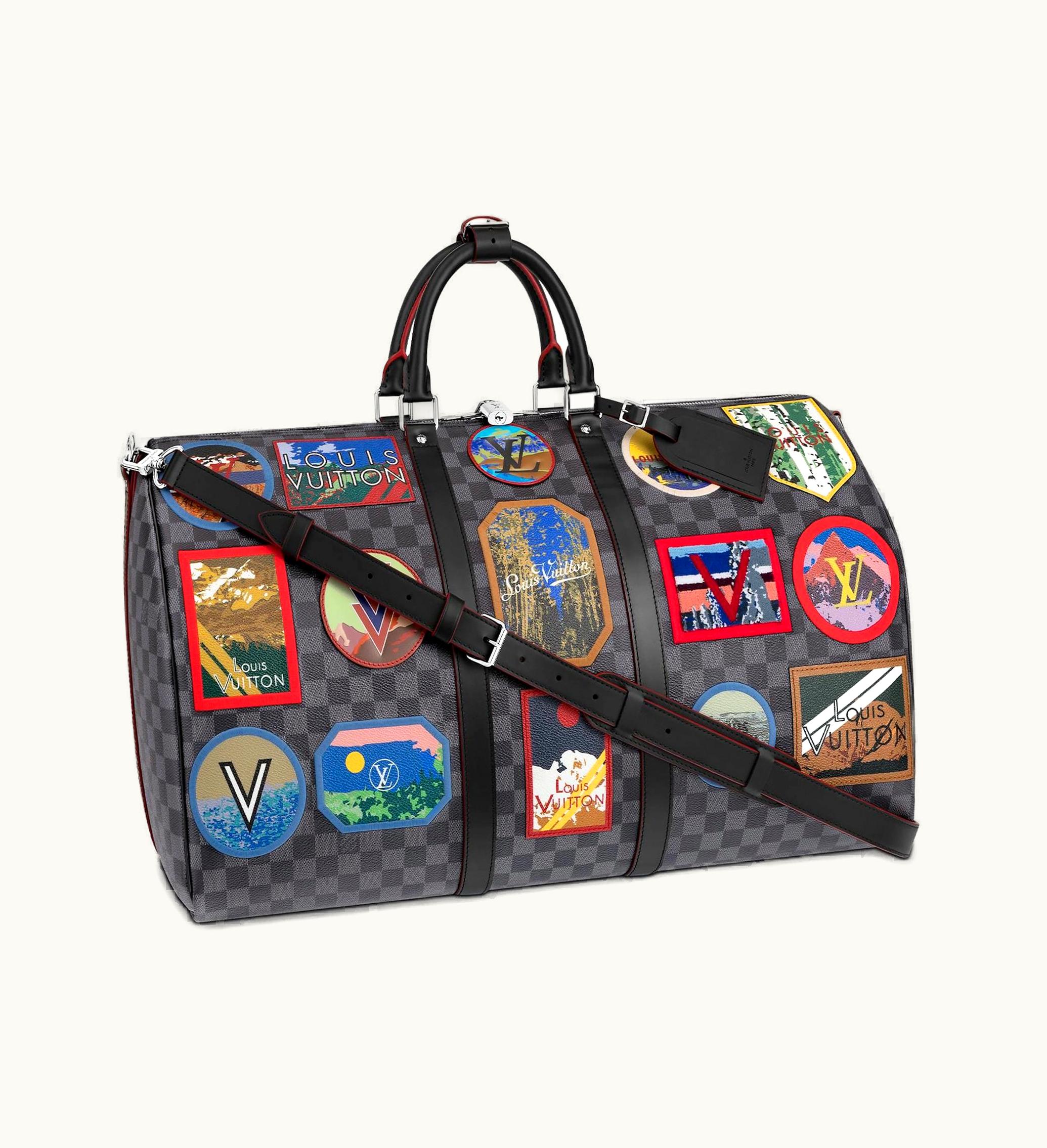 Louis Vuitton Louis Vuitton Keepall Bandouliere Damier Graphite Alps 55 Black Grey