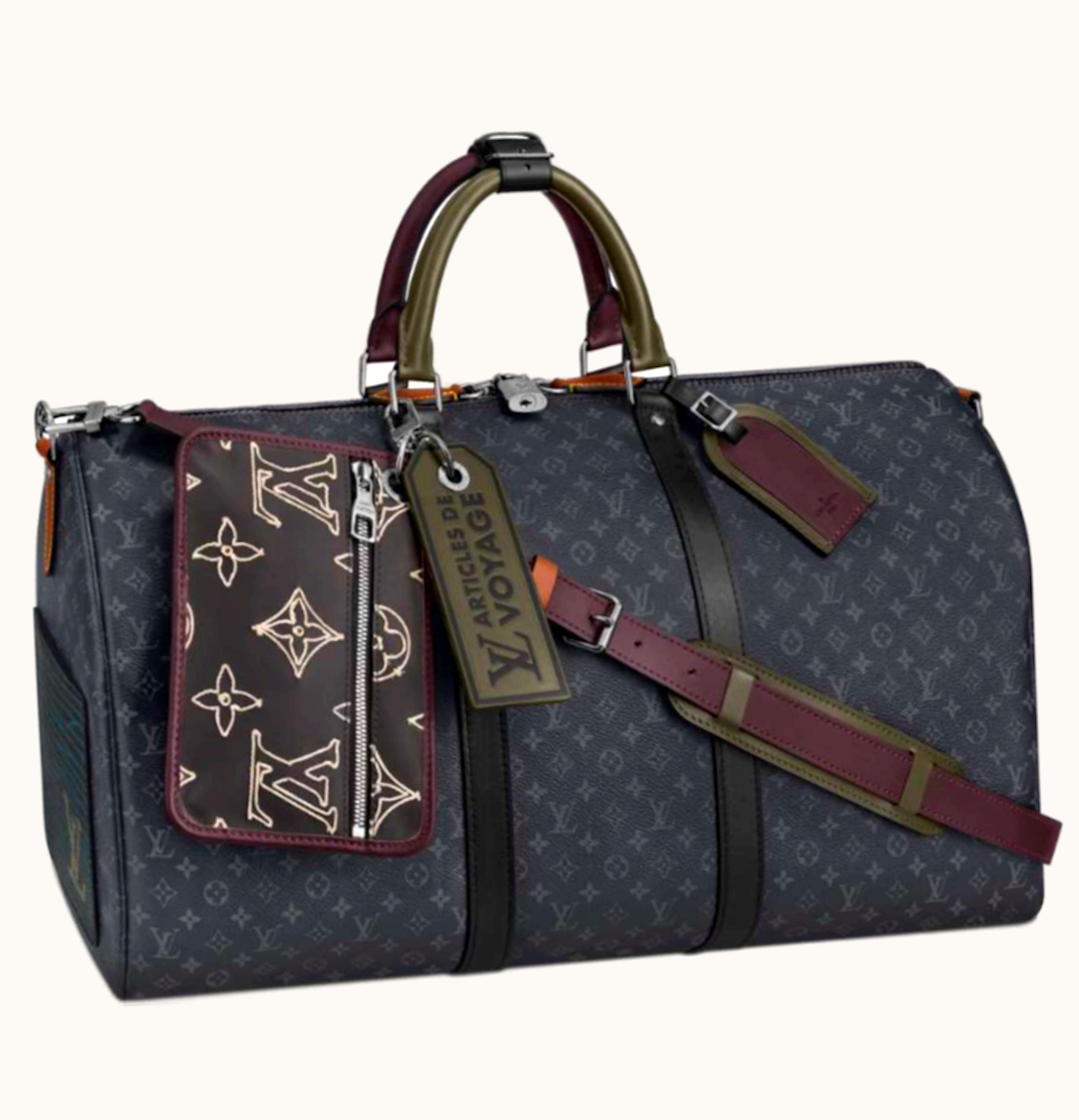 Louis Vuitton Louis Vuitton Keepall Bandouliere Monogram Patchwork 50 Multicolor Luxury Travel Bag