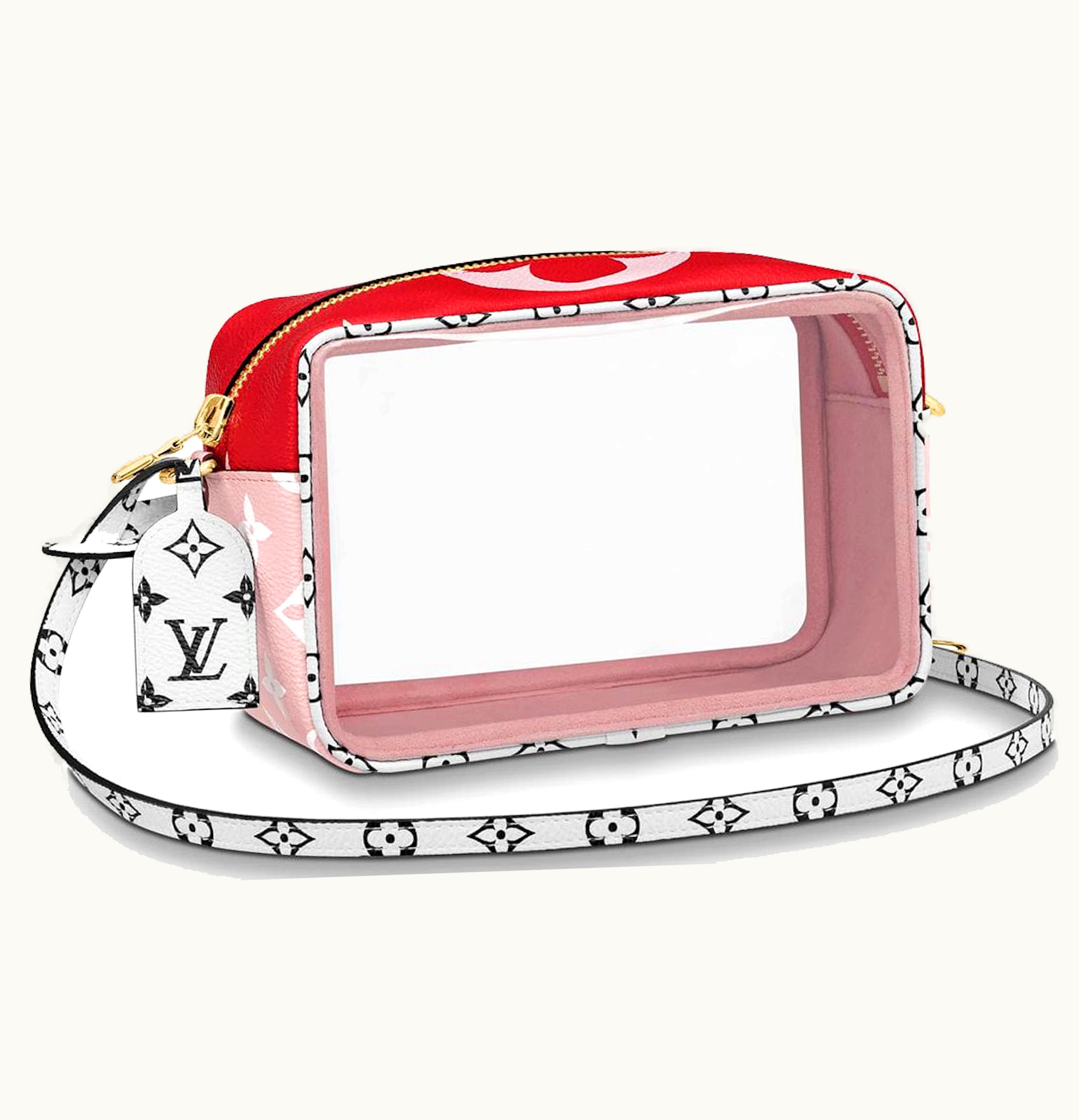 Louis Vuitton Louis Vuitton Beach Pouch Giant Monogram Red Pink