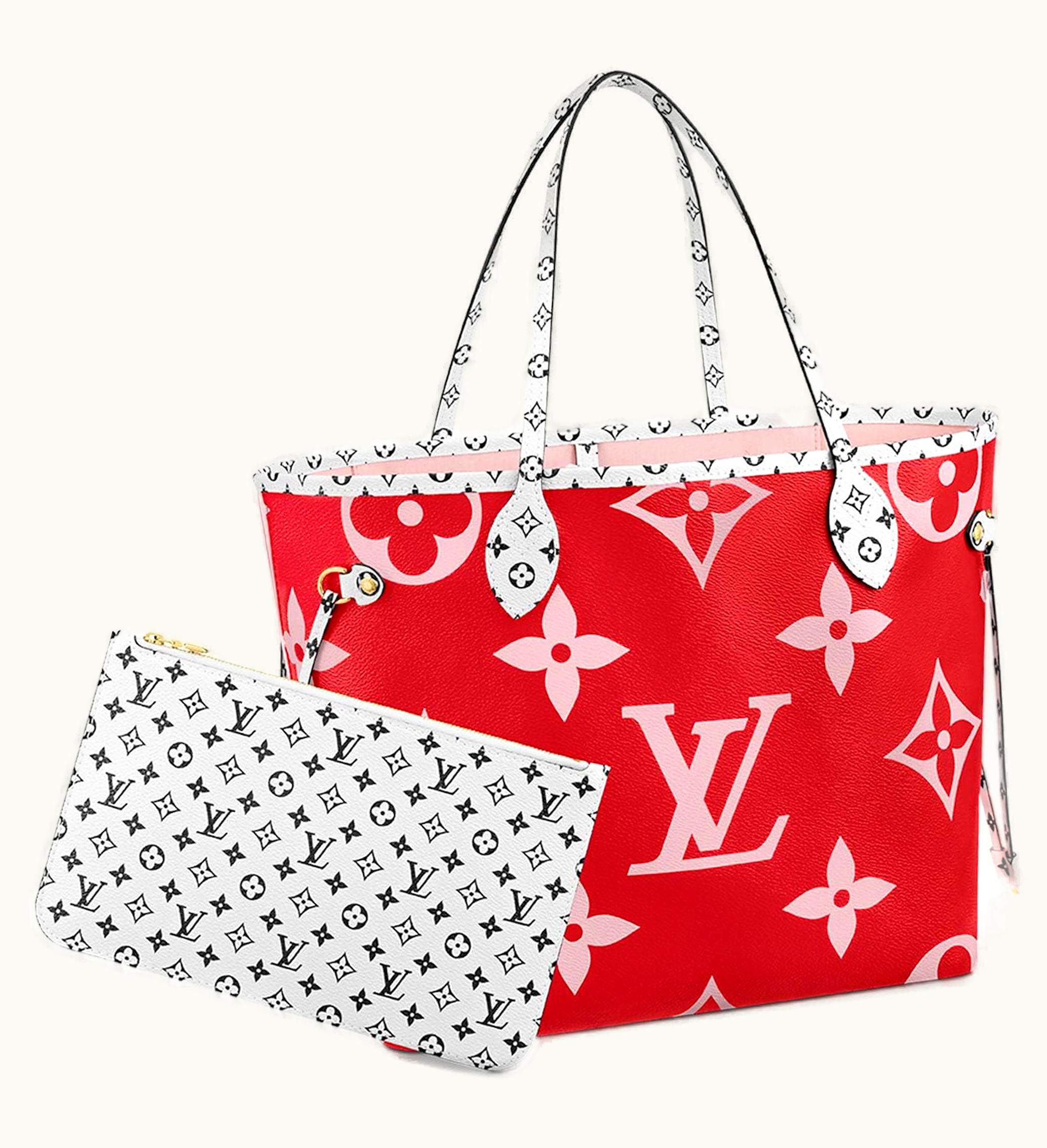 Louis Vuitton Louis Vuitton Neverfull Giant Monogram MM Red Pink