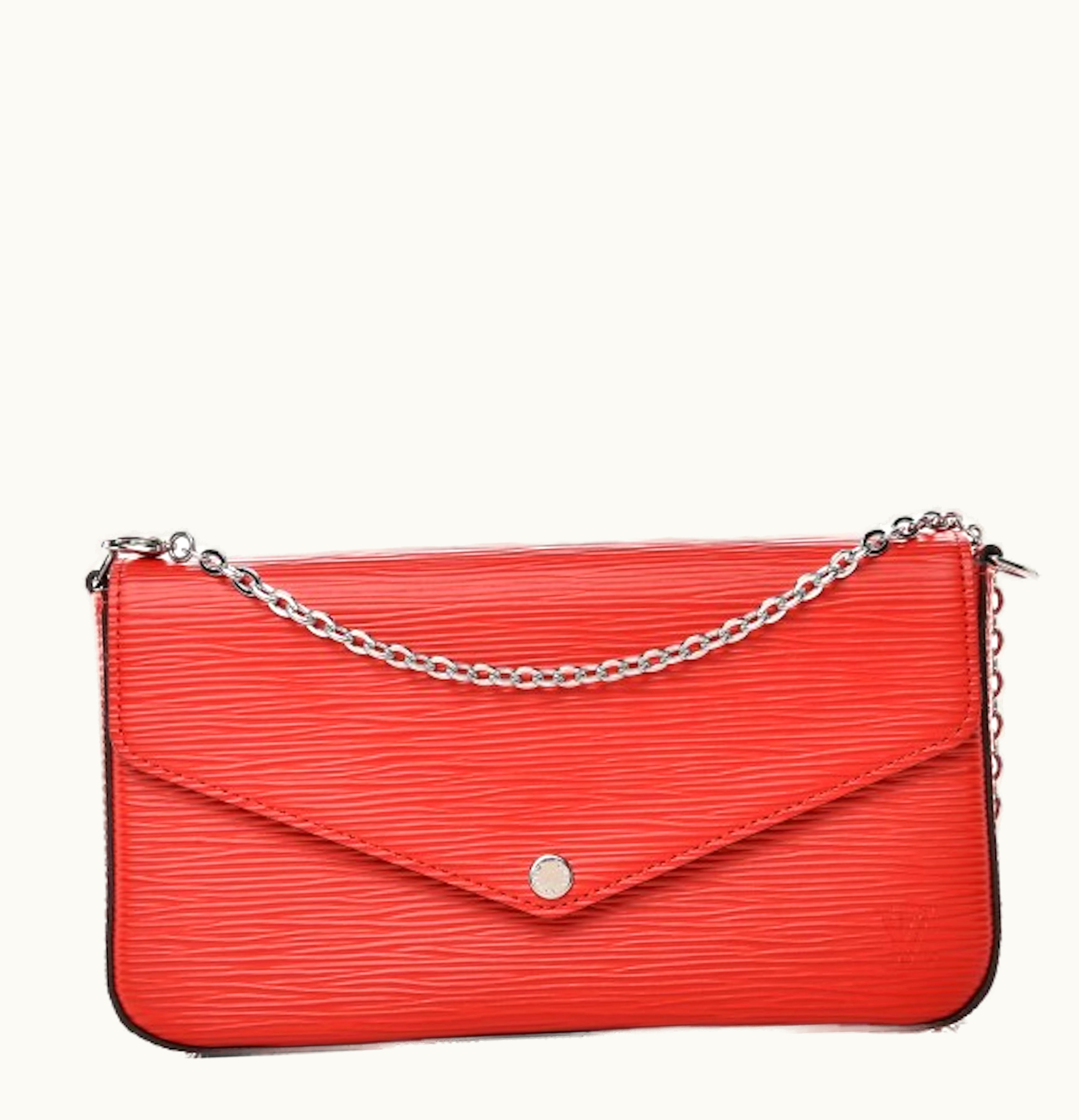 Louis Vuitton Louis Vuitton Pochette Felicie Epi Without Accessories Coquelicot