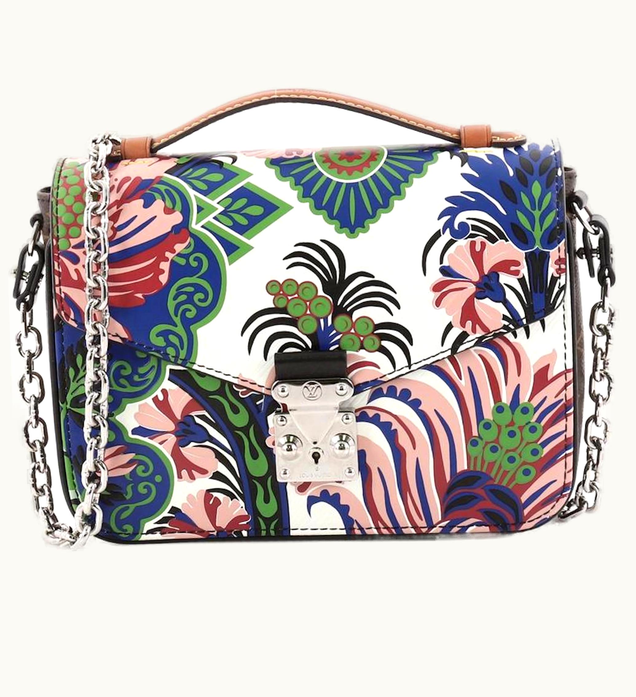 Louis Vuitton Louis Vuitton Pochette Metis Mini Monogram Printed Epi Canvas Leather Pink Blue White