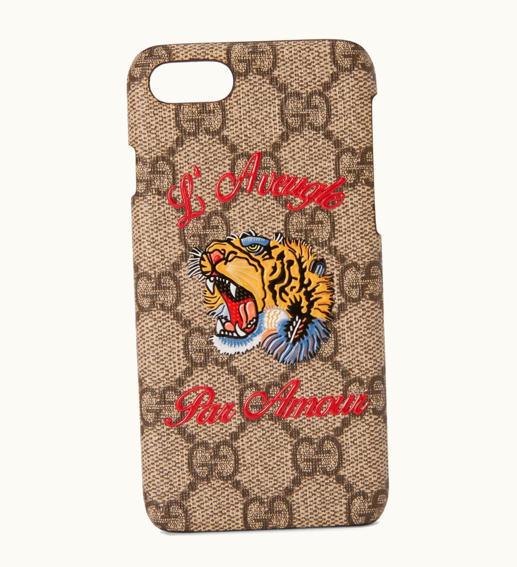 Gucci Gucci Iphone Case Supreme GG Tiger 7 8 Beige