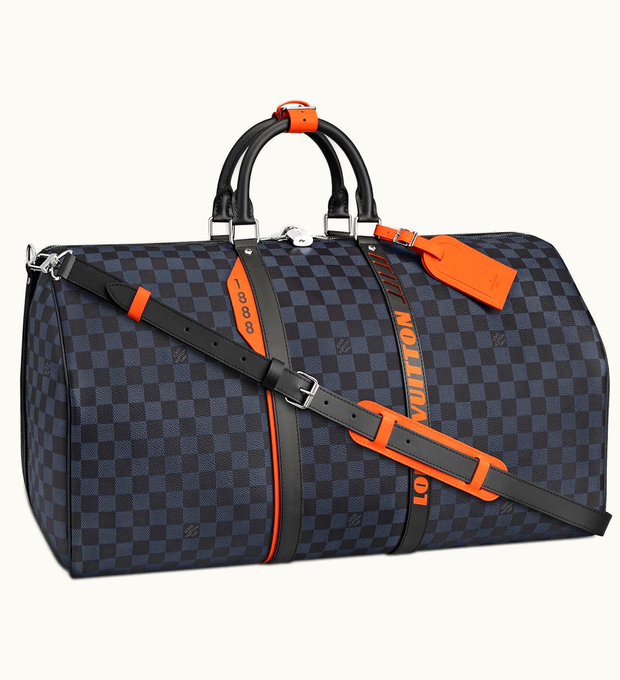 Louis Vuitton Louis Vuitton Keepall Bandouliere Damier Cobalt Race 55 Blue Orange
