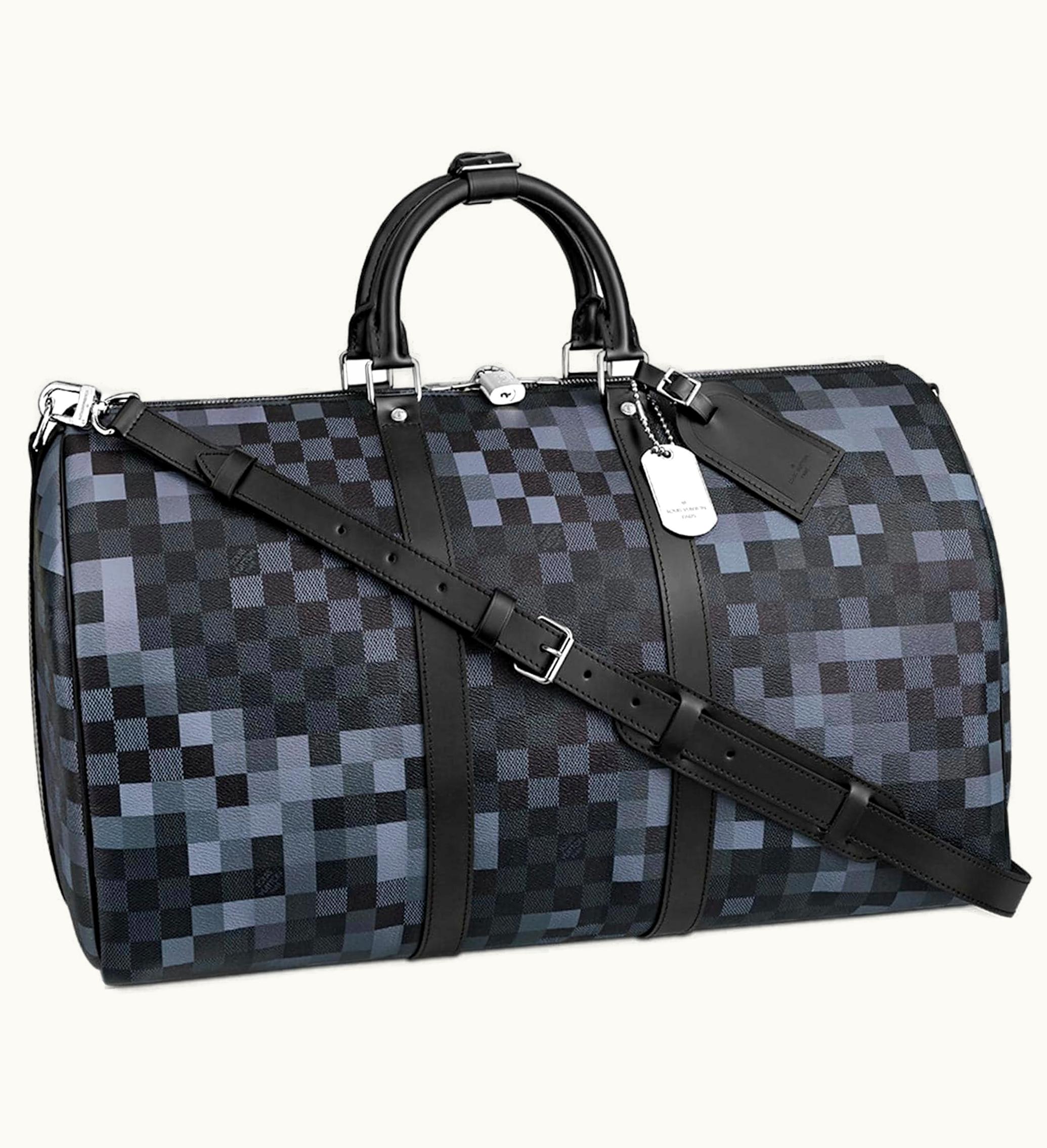 Louis Vuitton Louis Vuitton Keepall Bandouliere Damier Graphite Pixel 50 Black Graphite