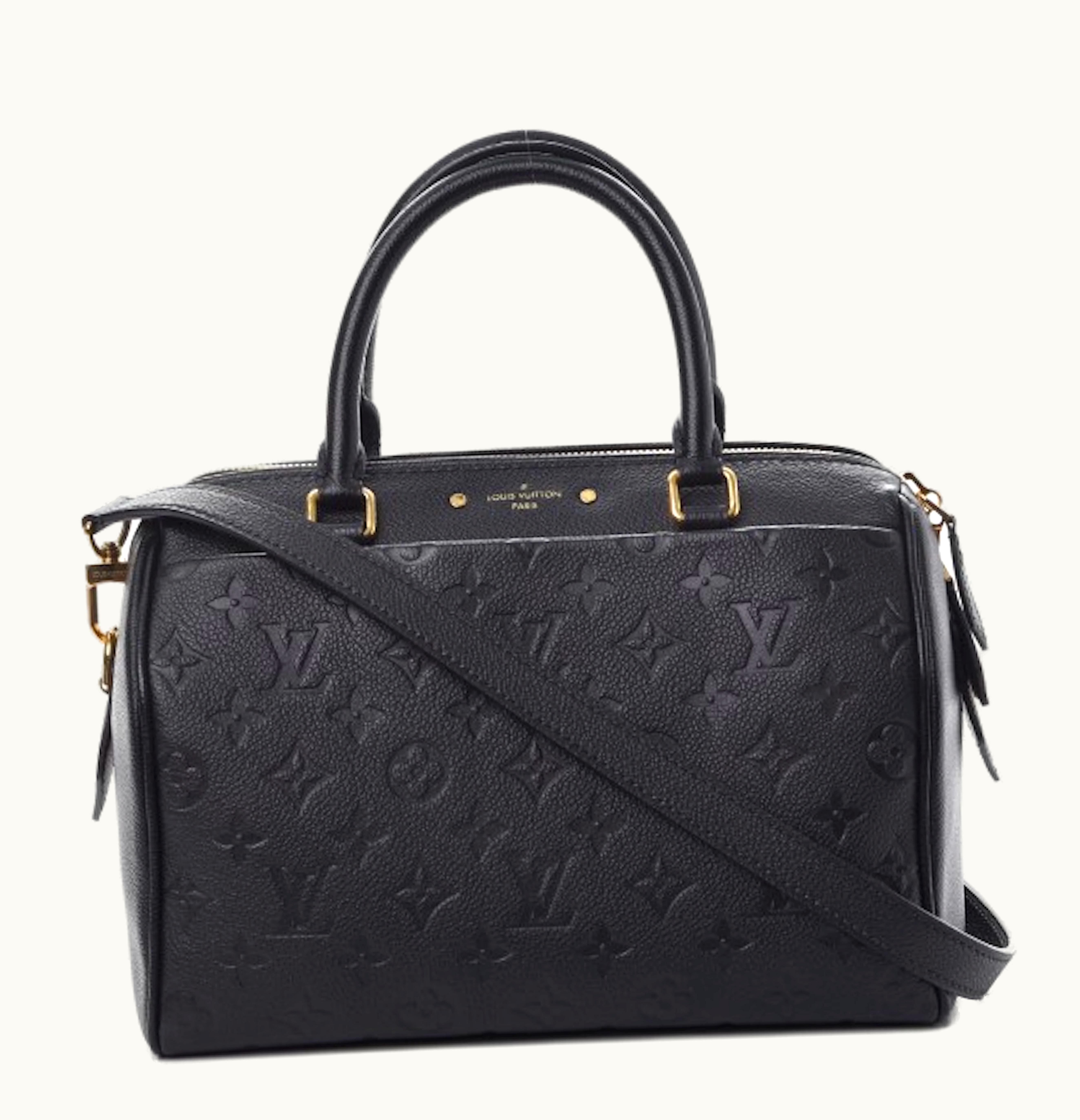 Louis Vuitton Louis Vuitton Speedy Bandouliere Monogram Empreinte Without Accessories 25 Black