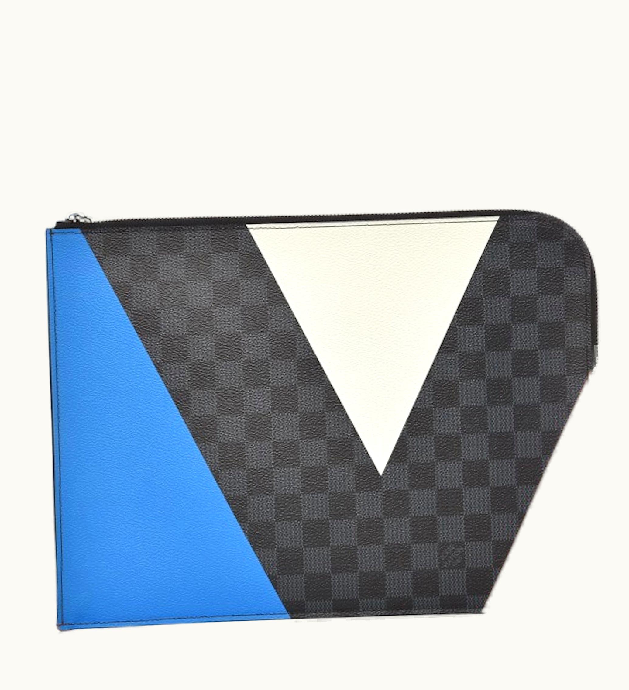 Louis Vuitton Louis Vuitton Portfolio Case Poche Documents Damier Cobalt Americas Cup Regatta Red White Blue Black