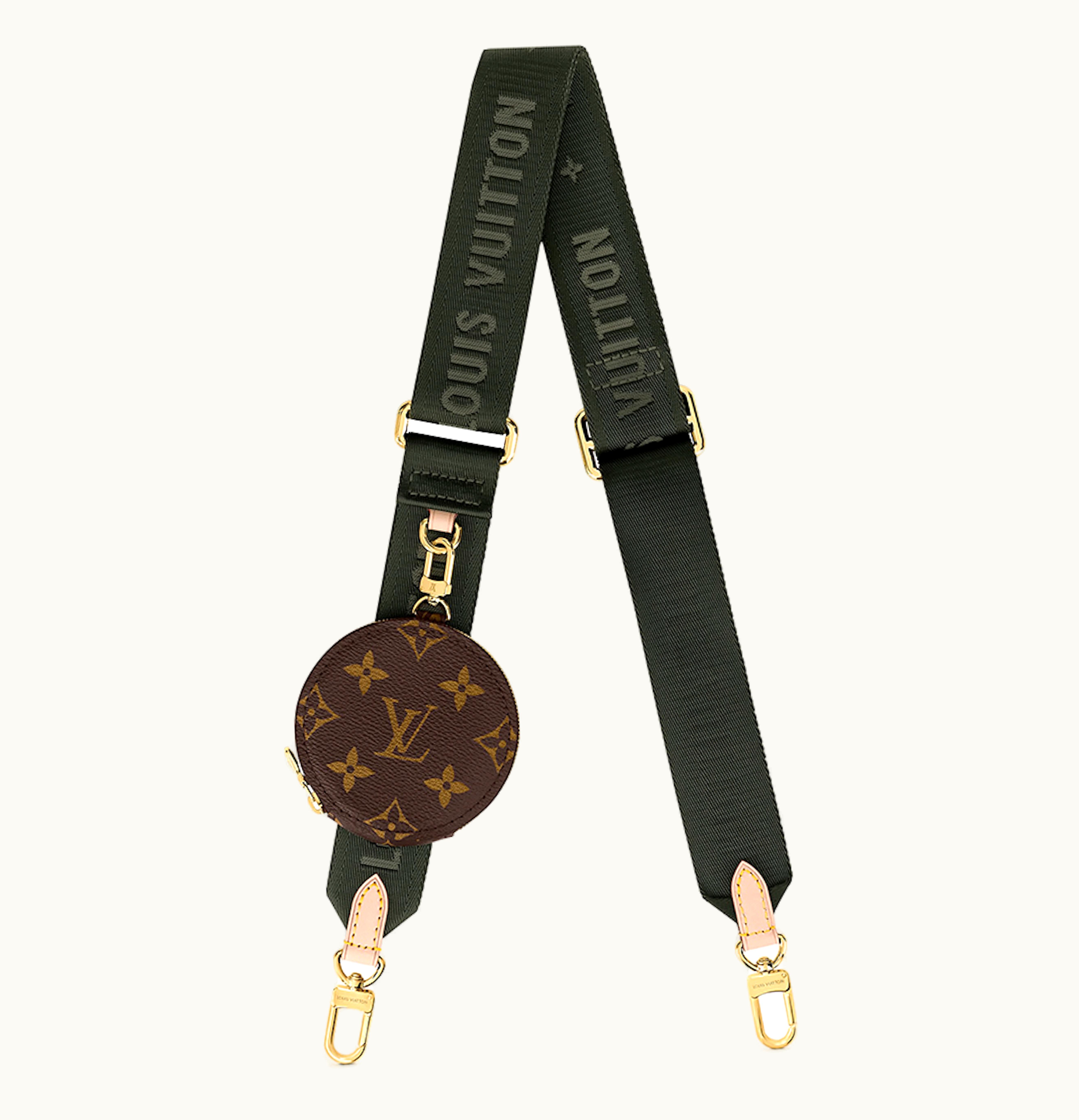 Louis Vuitton Louis Vuitton Bandouliere Round Coin Purse Monogram Khaki Ebony