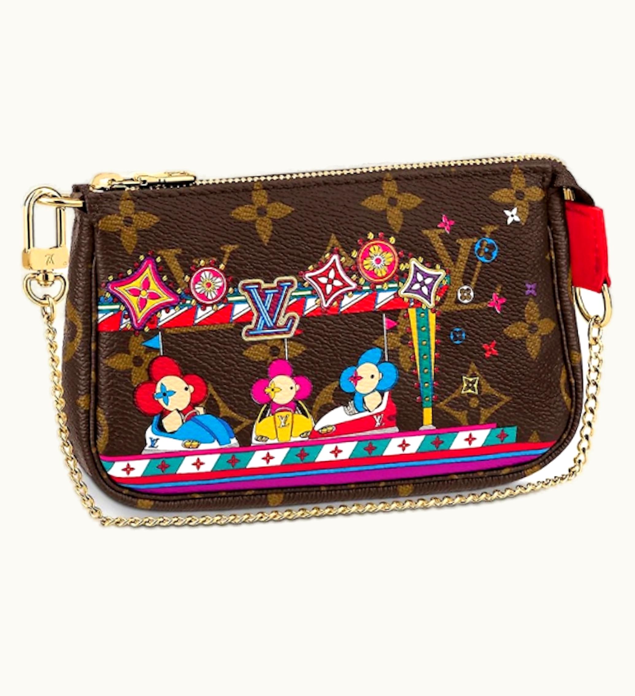 Louis Vuitton Louis Vuitton Pochette Accessories Monogram Vivienne Holiday Mini Rouge Red