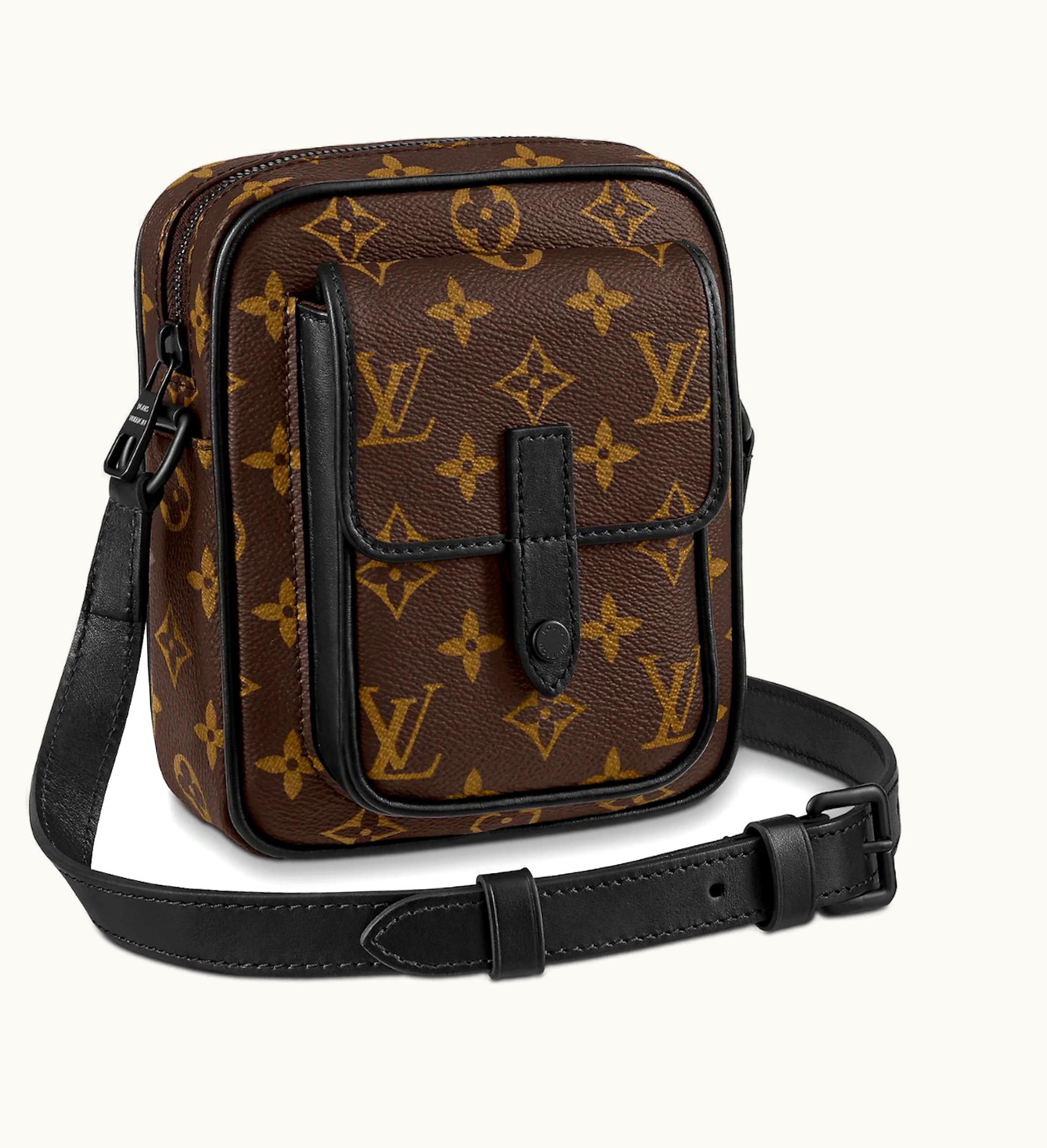 Louis Vuitton Louis Vuitton Christopher Wearable Wallet Monogram Macassar Brown Black