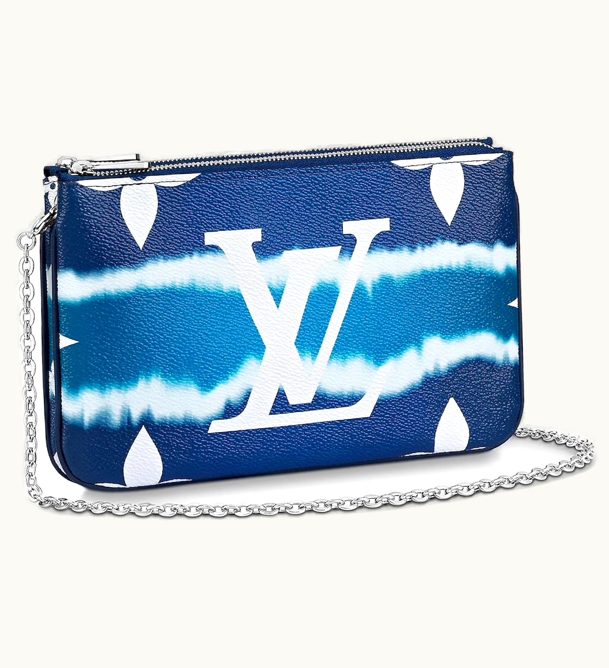 Louis Vuitton Louis Vuitton Pochette Double Zip LV Escale Bleu