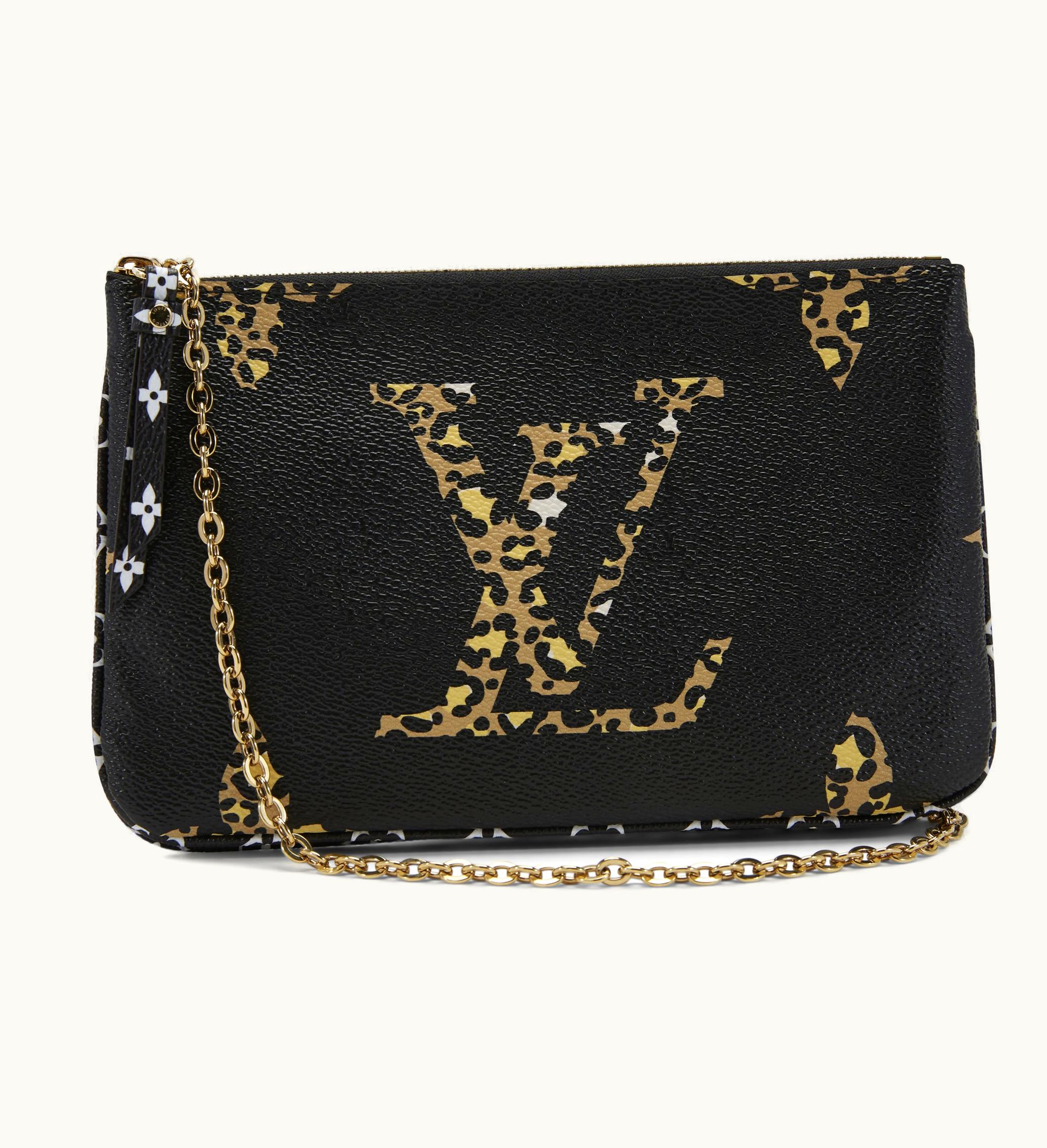 Louis Vuitton Louis Vuitton Pochette Double Zip Monogram Giant Jungle Black Multicolor