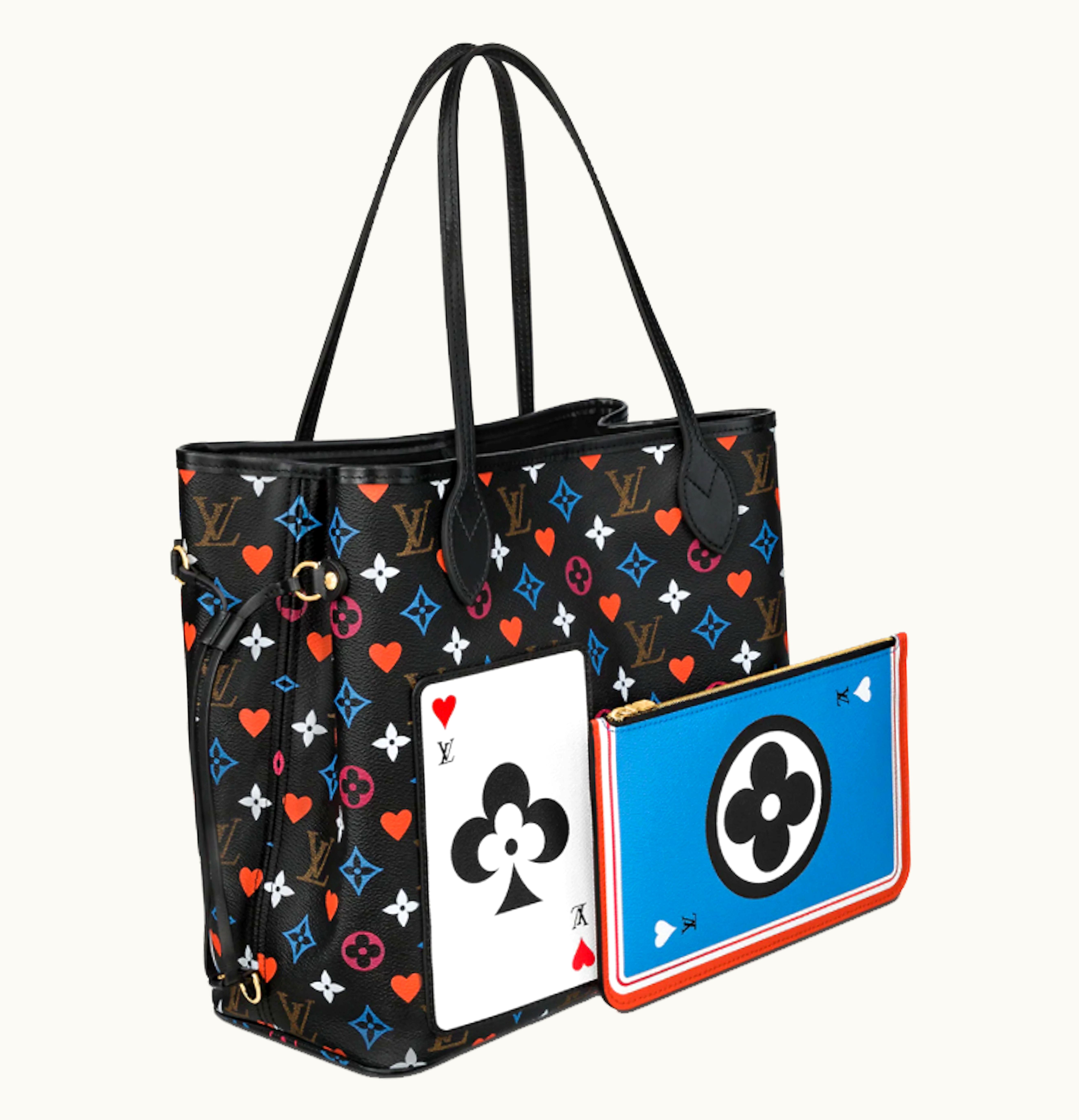 Louis Vuitton Louis Vuitton Neverfull MM Game On Black