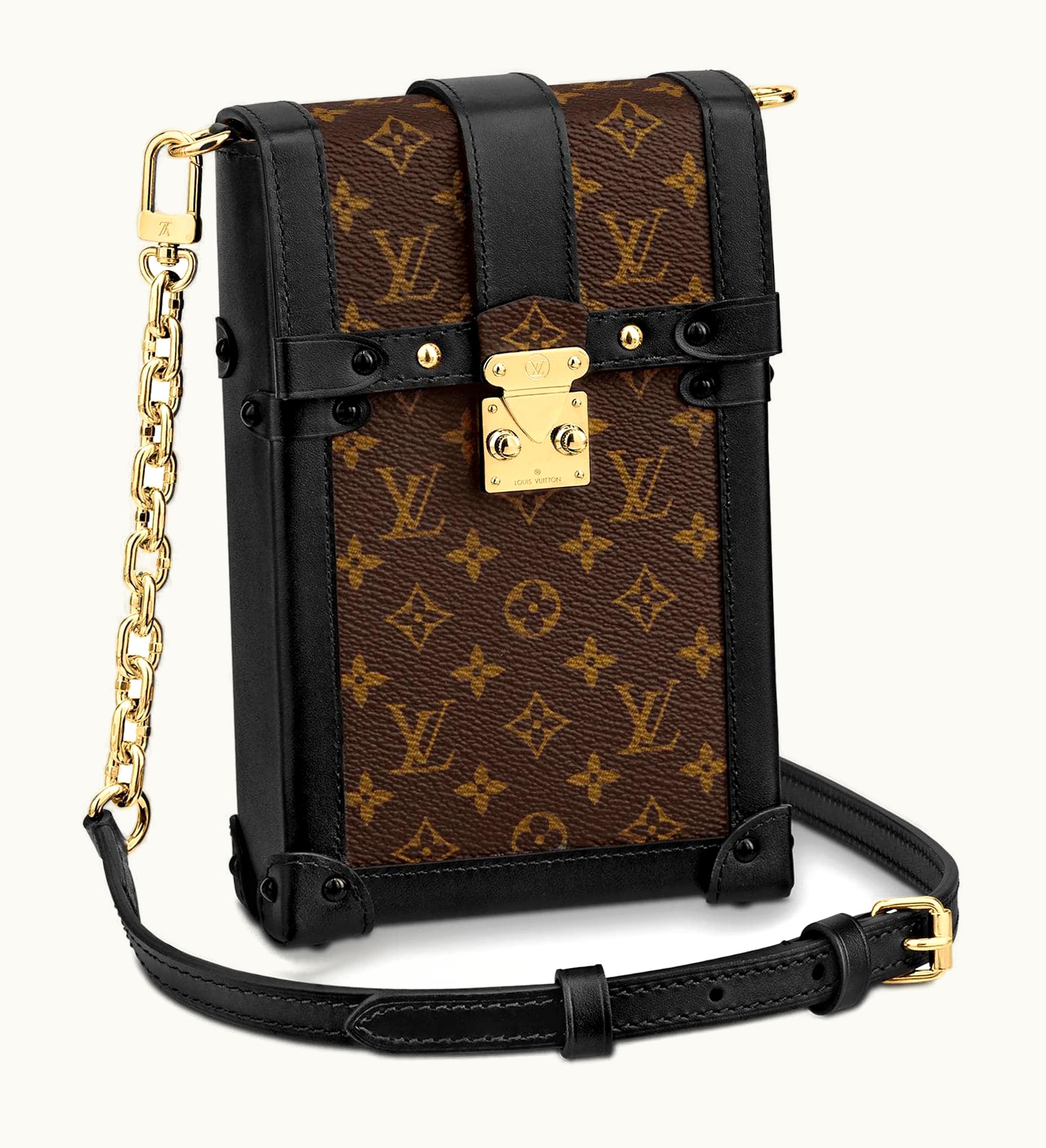 Louis Vuitton Louis Vuitton Pochette Trunk Verticale Monogram Brown Black