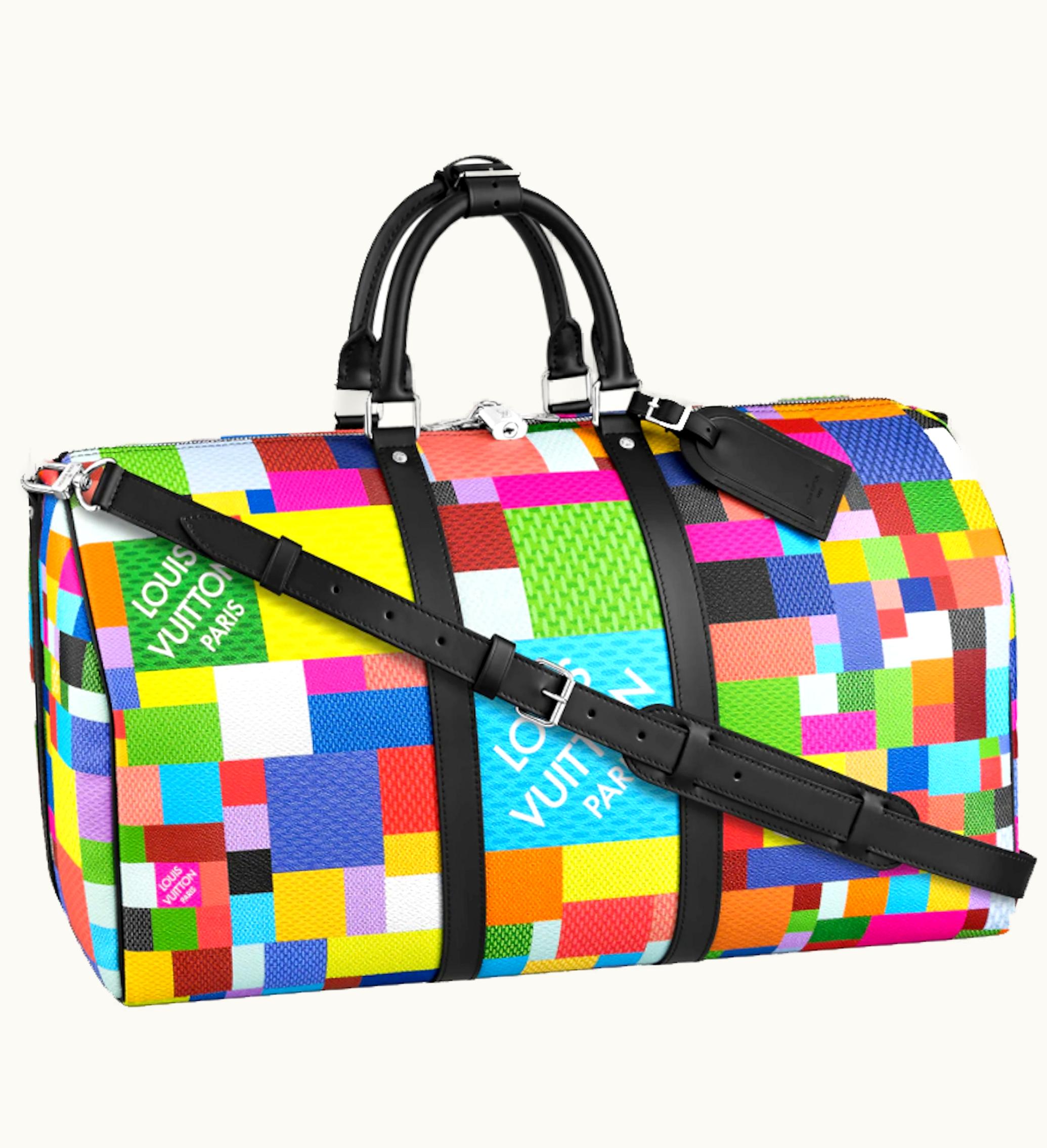 Louis Vuitton Louis Vuitton Keepall Bandouliere 50 Damier Graphite 3D Multicolor Luxury Travel Bag