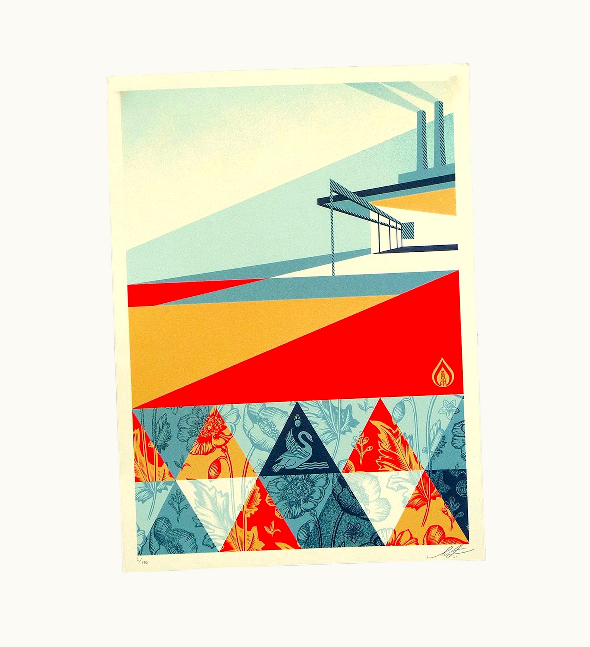 Shepard Fairey Pattern Of Denial Print Signed Edition Of 550