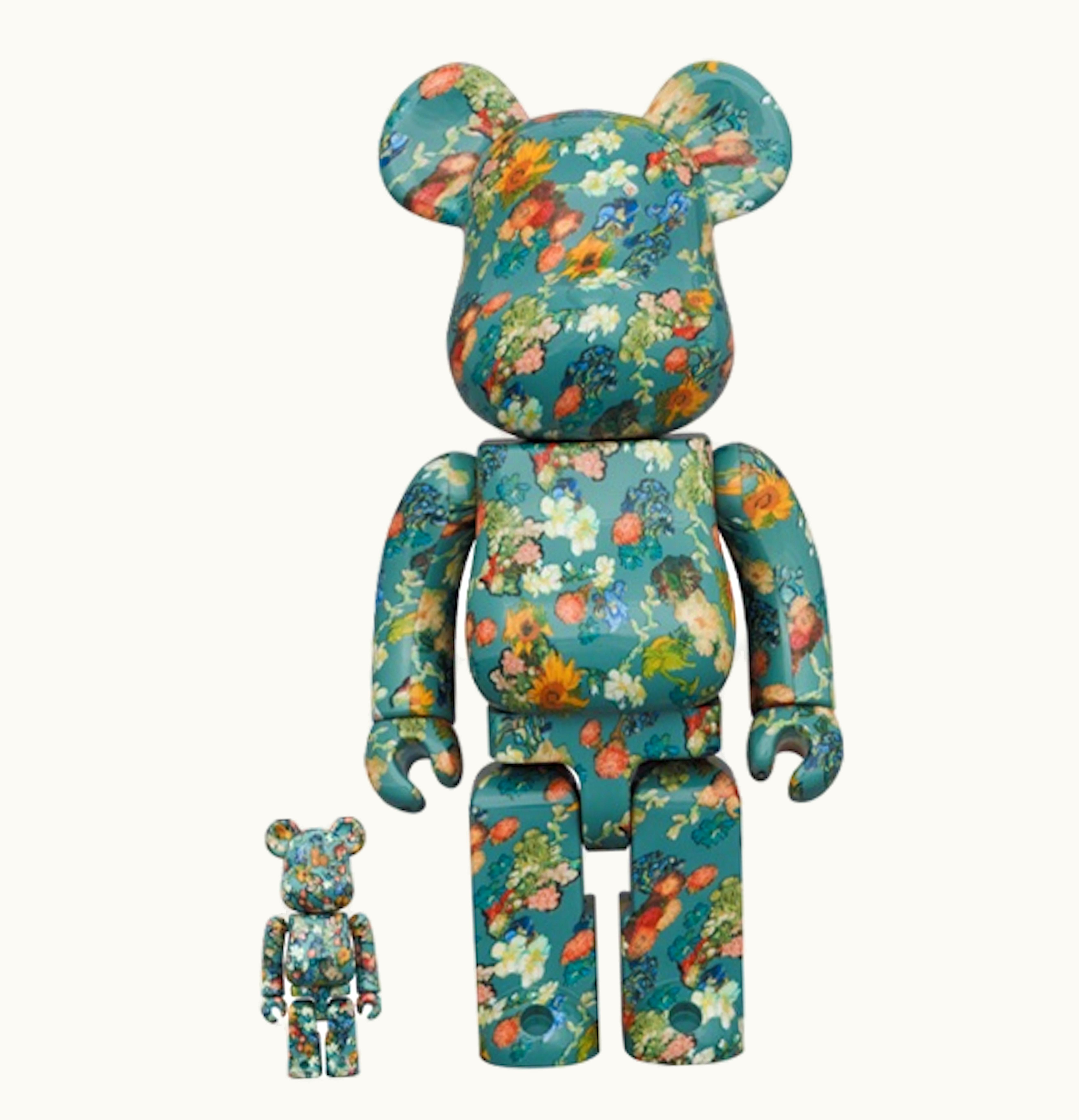 Bearbrick Bearbrick X Van Gogh Museum Floral Pattern 50th Anniversary 100 400 Set