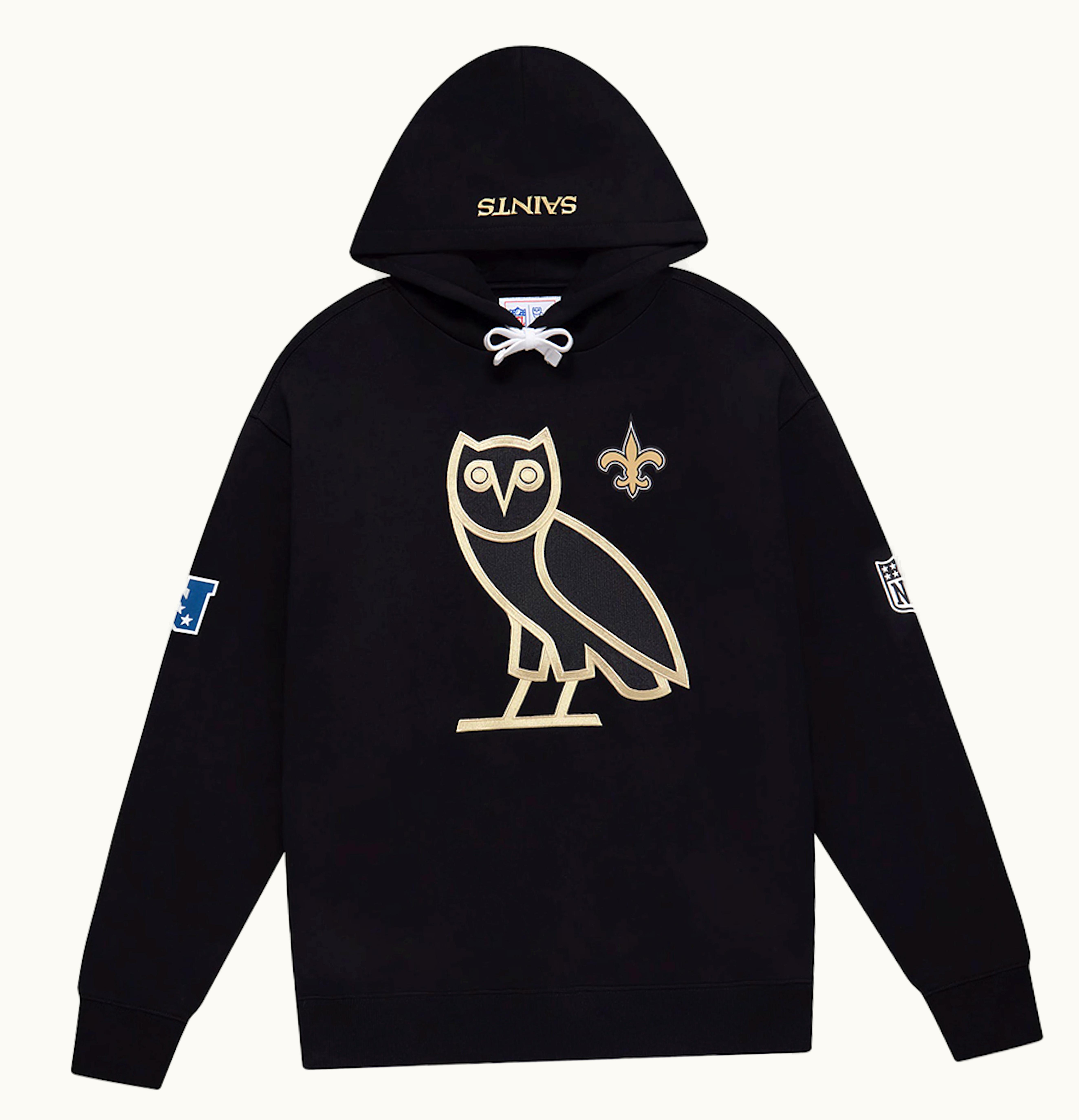 OVO OVO X NFL New Orleans Saints OG Hoodie Black